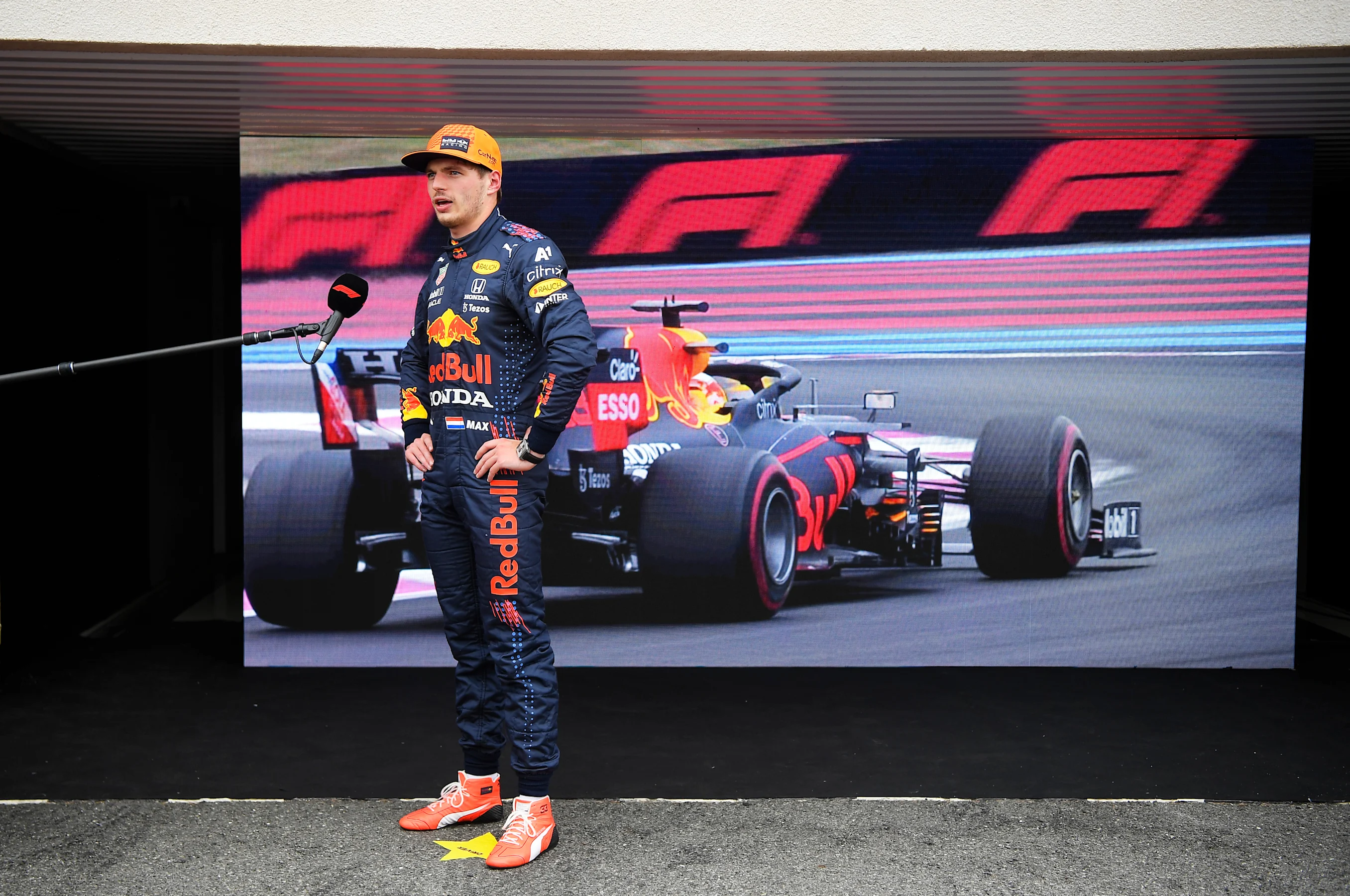 LE CASTELLET, FRANCE - JUNE 19: Pole position qualifier Max Verstappen of Netherlands and Red Bull