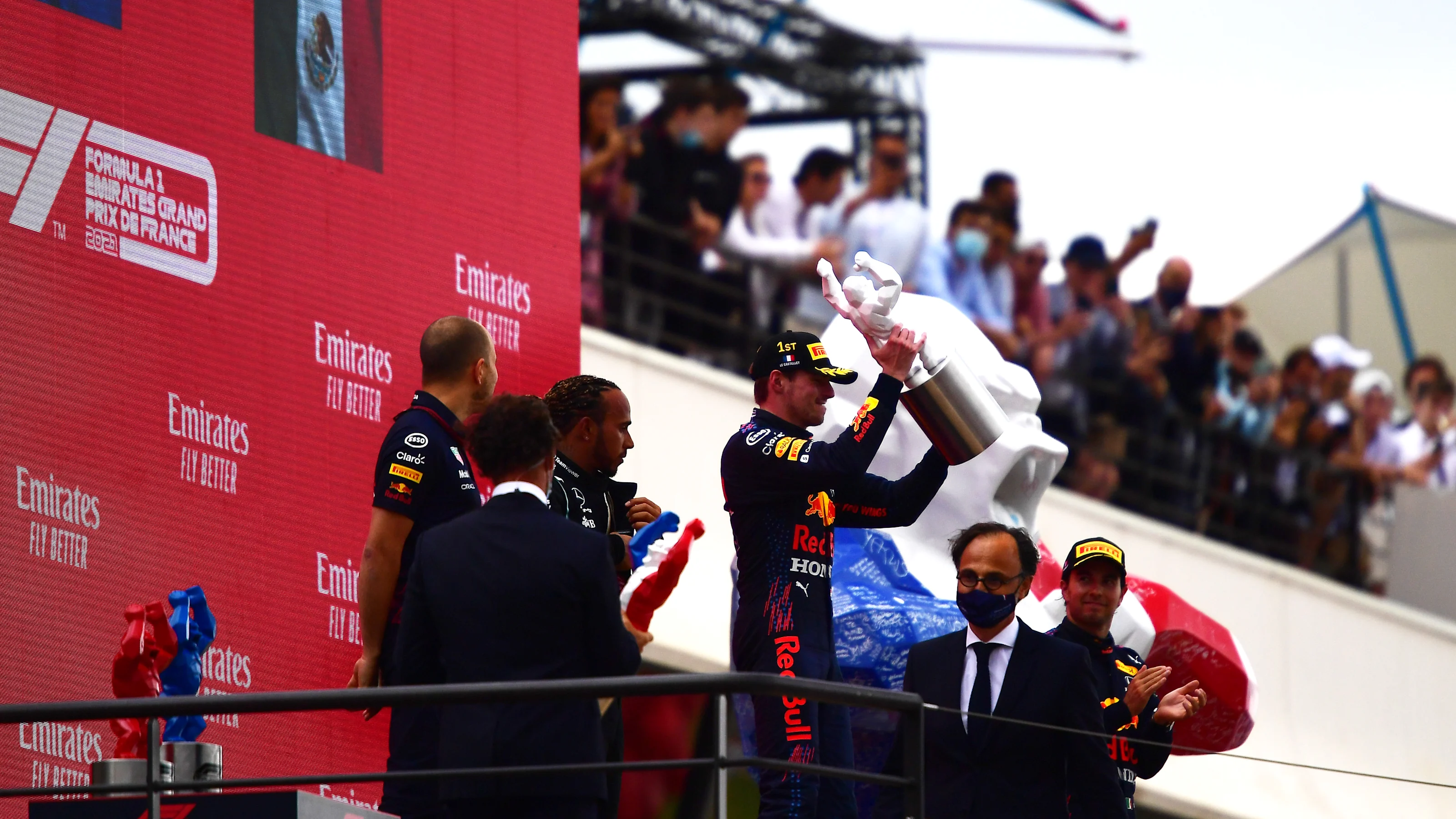 LE CASTELLET, FRANCE - JUNE 20: Race winner Max Verstappen of Netherlands and Red Bull Racing