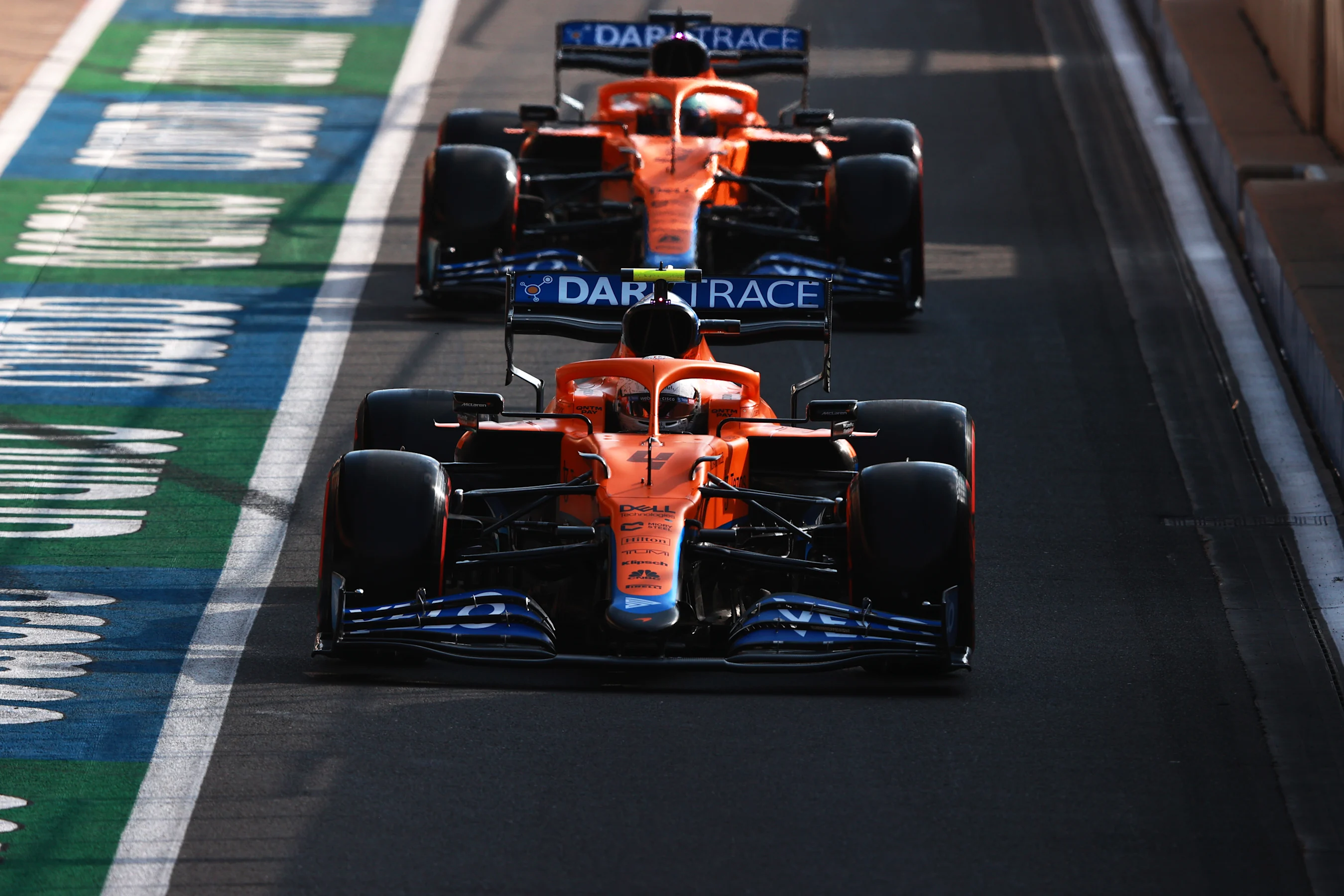 NORTHAMPTON, ENGLAND - JULY 16: Lando Norris of Great Britain driving the (4) McLaren F1 Team