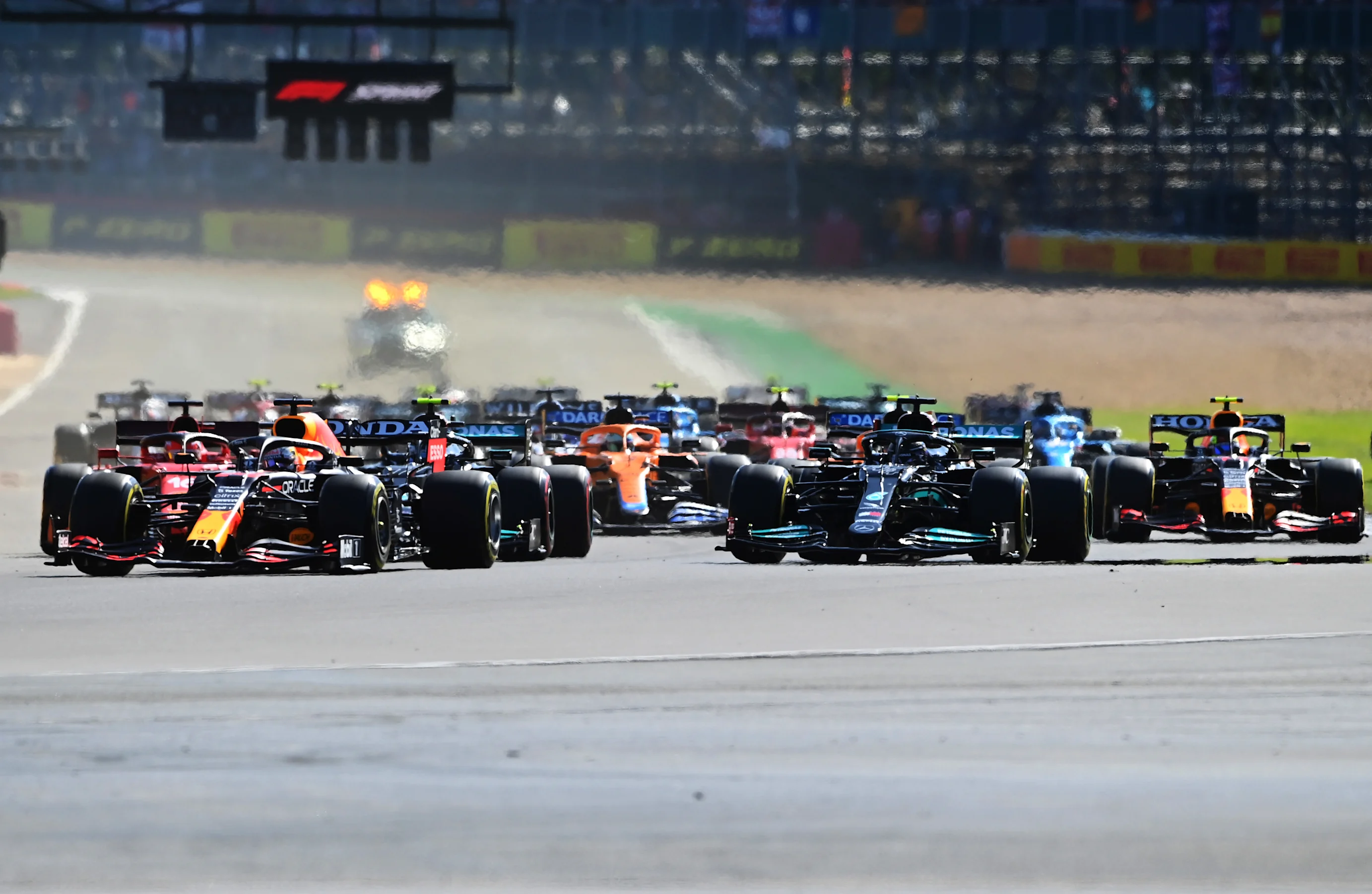 NORTHAMPTON, ENGLAND - JULY 17: Max Verstappen of the Netherlands driving the (33) Red Bull Racing