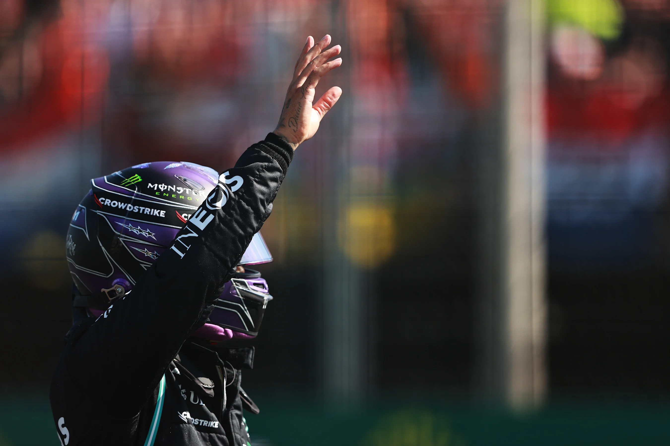 BUDAPEST, HUNGARY - JULY 31: Pole position qualifier Lewis Hamilton of Great Britain and Mercedes