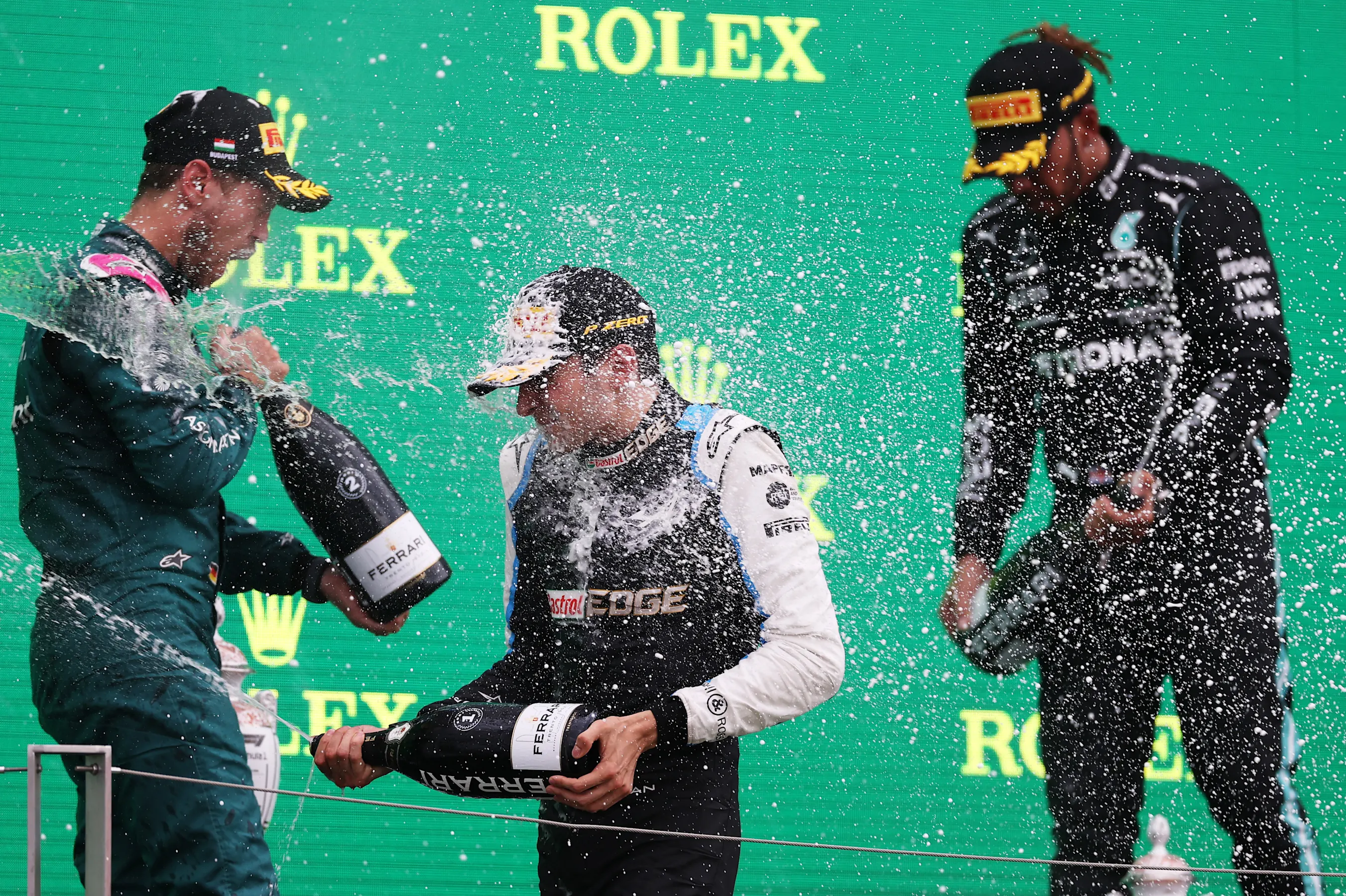 BUDAPEST, HUNGARY - AUGUST 01: Race winner Esteban Ocon of France and Alpine F1 Team celebrates on