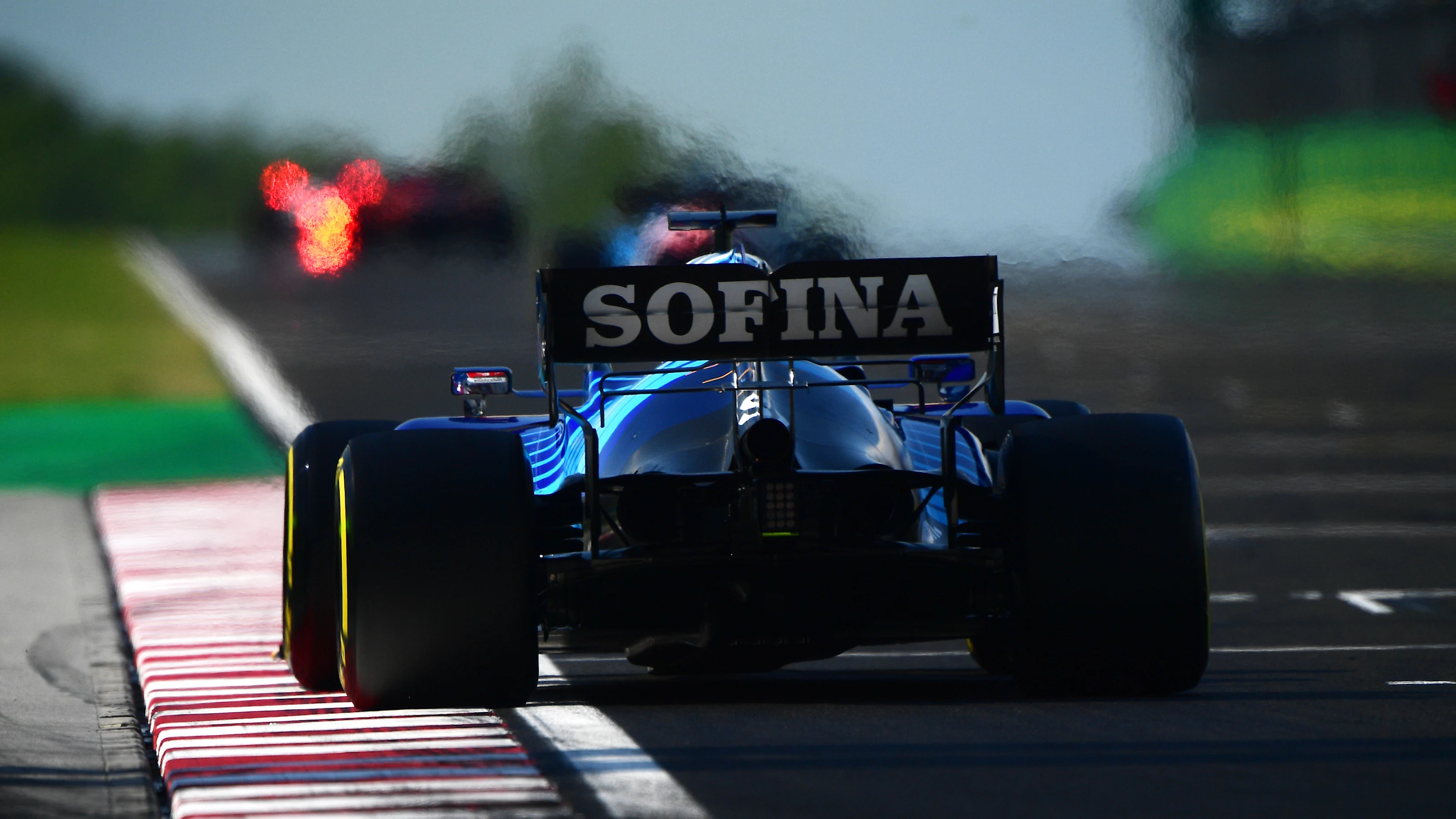 BUDAPEST, HUNGARY - AUGUST 01: George Russell of Great Britain driving the (63) Williams Racing