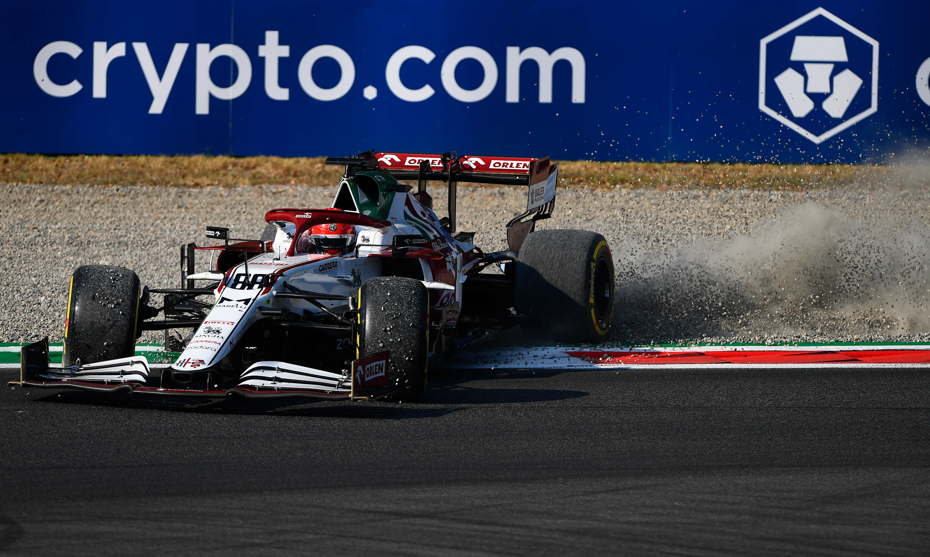 MONZA, ITALY - SEPTEMBER 11: Robert Kubica of Poland driving the (88) Alfa Romeo Racing C41 Ferrari
