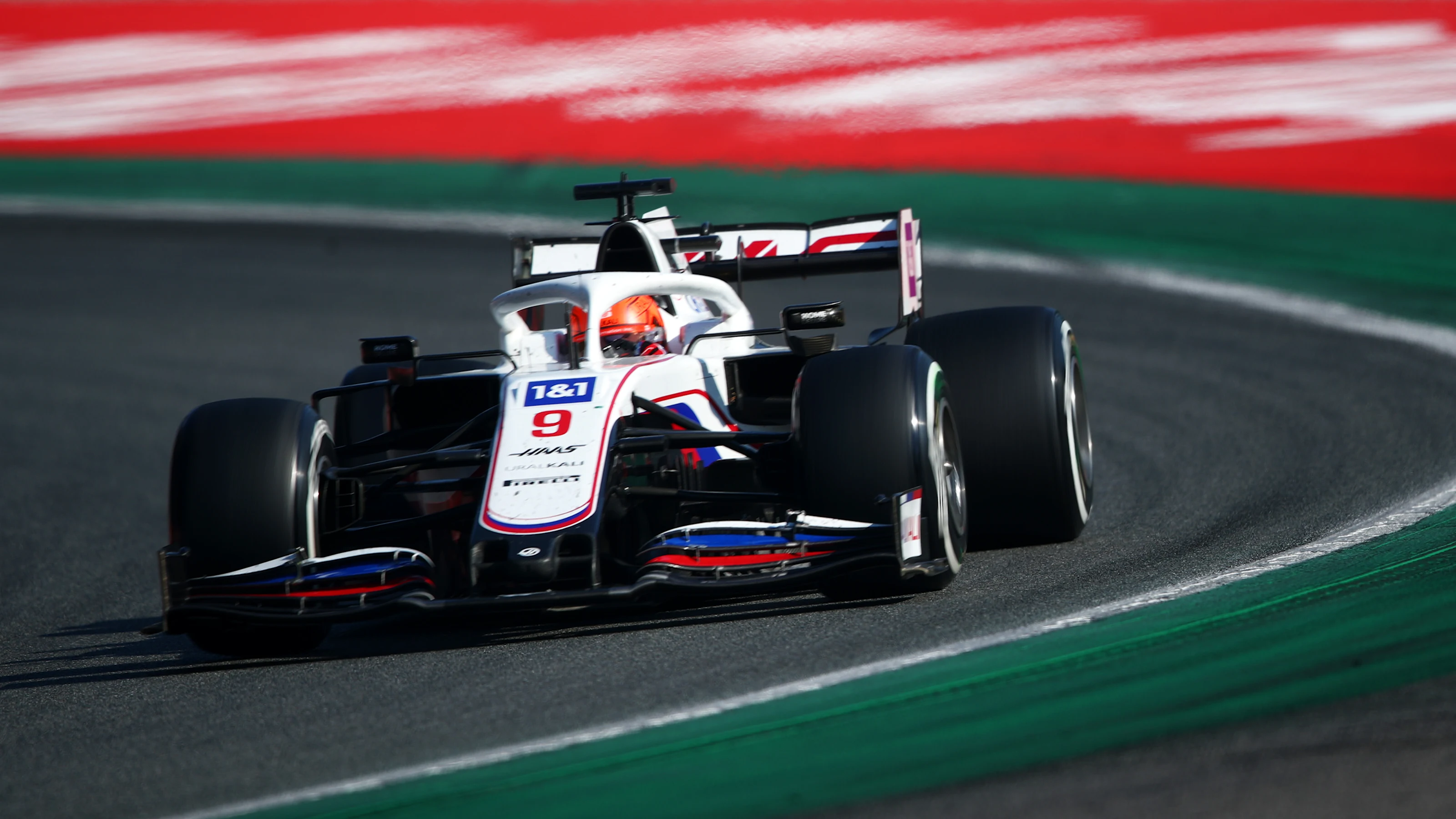 MONZA, ITALY - SEPTEMBER 12: Nikita Mazepin of Russia driving the (9) Haas F1 Team VF-21 Ferrari