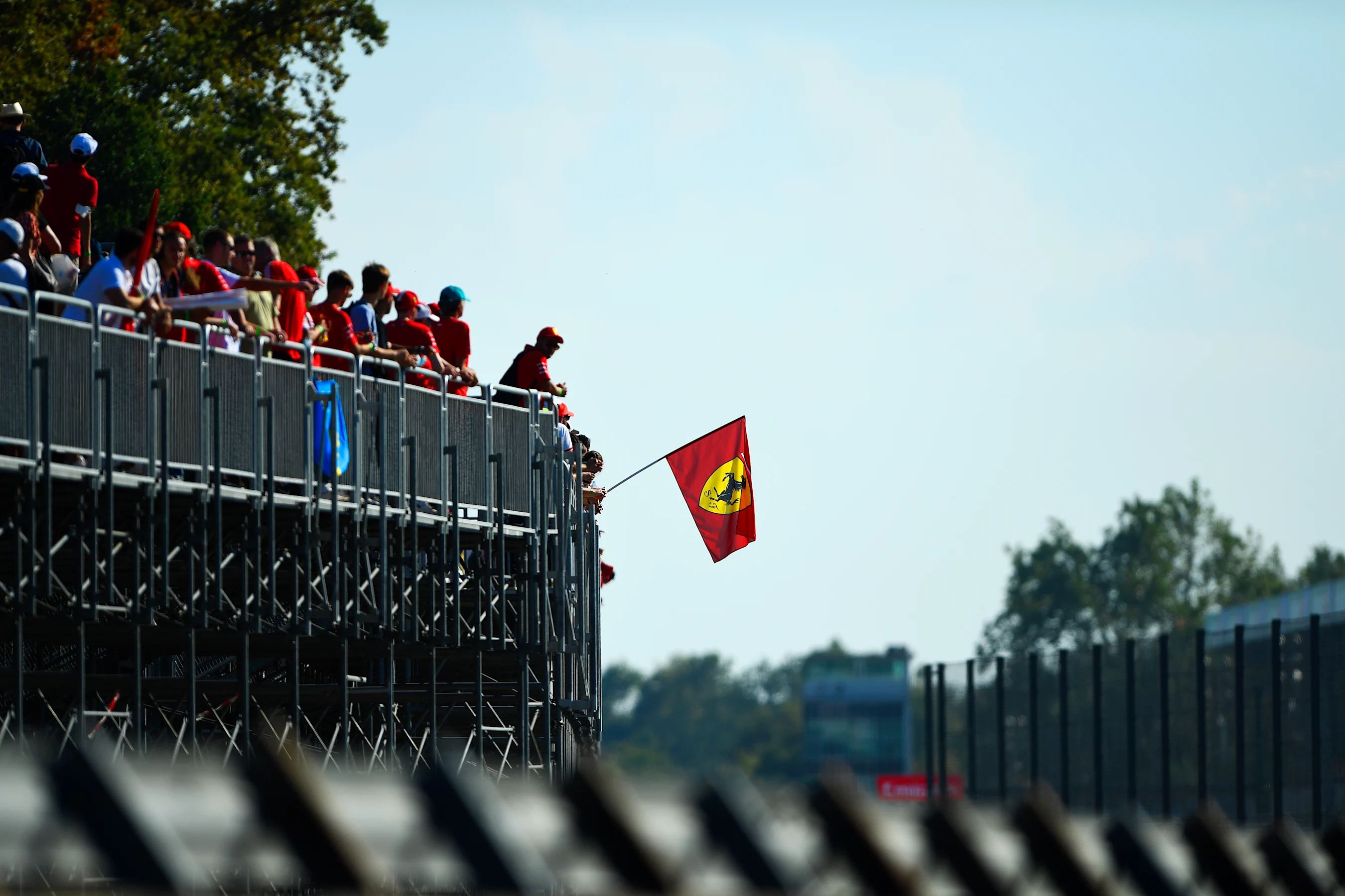 MONZA, ITALY - SEPTEMBER 12: Ferrari fans show their support during the F1 Grand Prix of Italy at