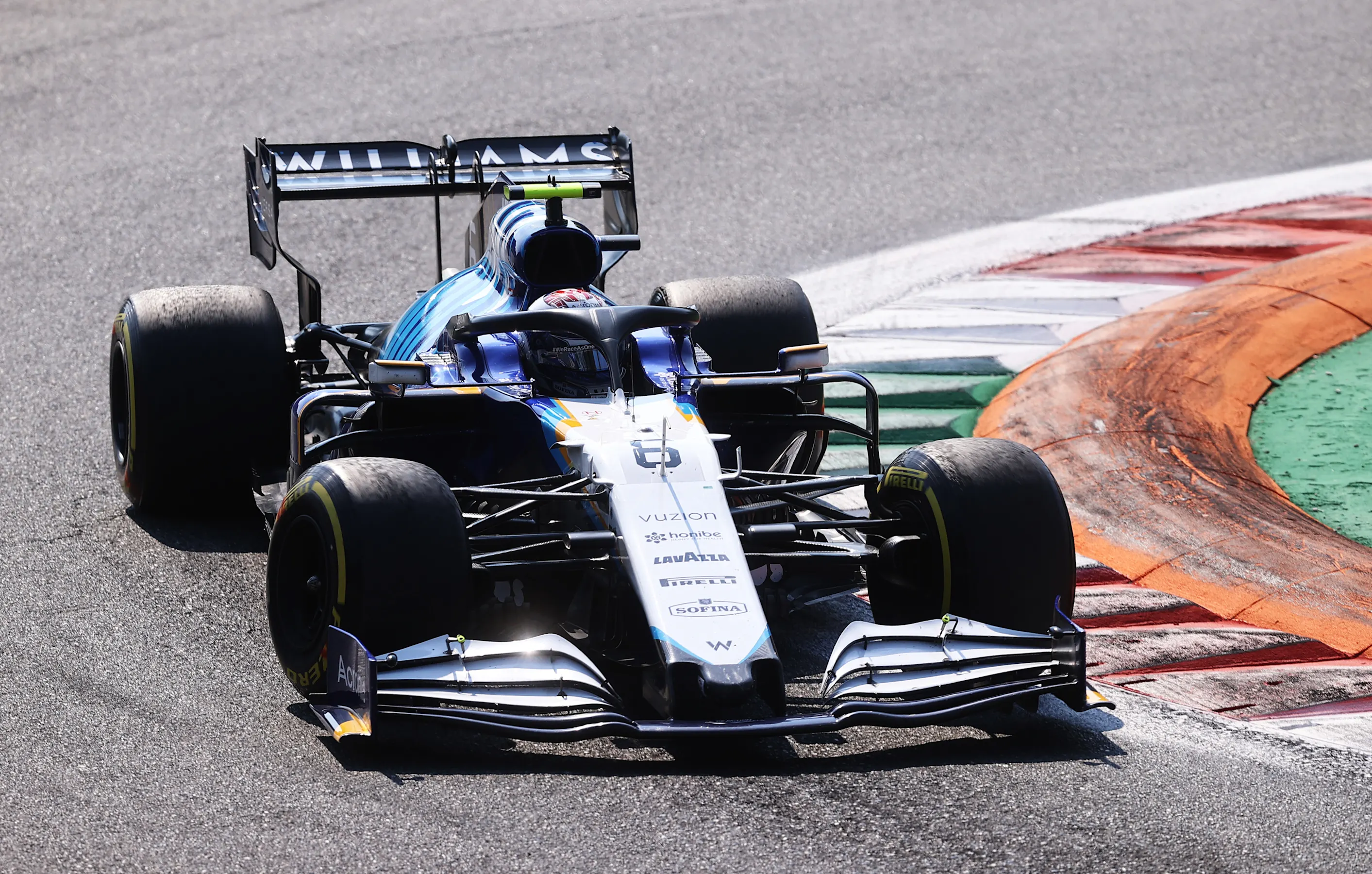 MONZA, ITALY - SEPTEMBER 12: Nicholas Latifi of Canada driving the (6) Williams Racing FW43B