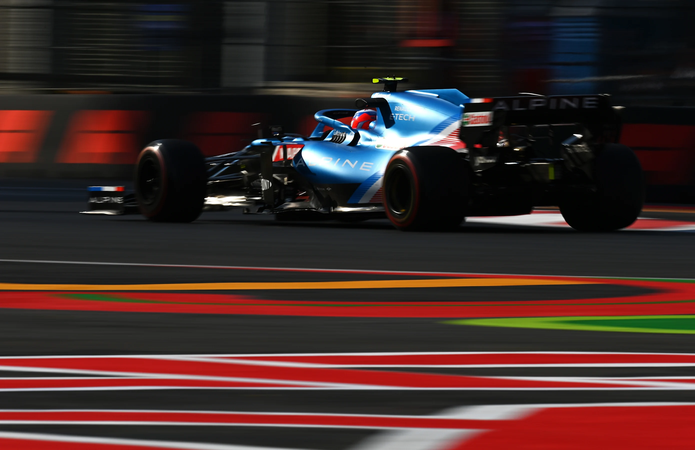 MEXICO CITY, MEXICO - NOVEMBER 05: Esteban Ocon of France driving the (31) Alpine A521 Renault
