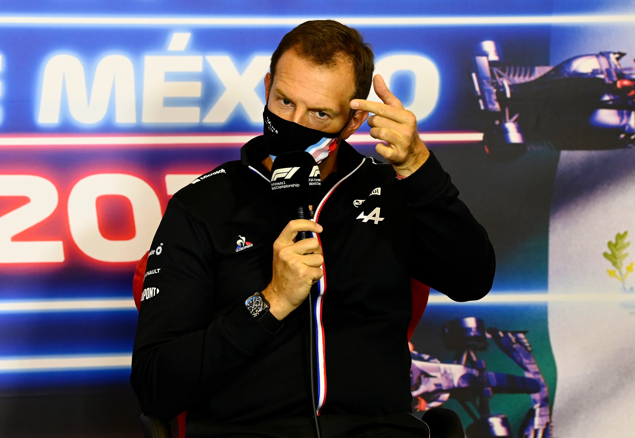MEXICO CITY, MEXICO - NOVEMBER 05: Laurent Rossi, CEO of Alpine F1 talks in the Team Principals