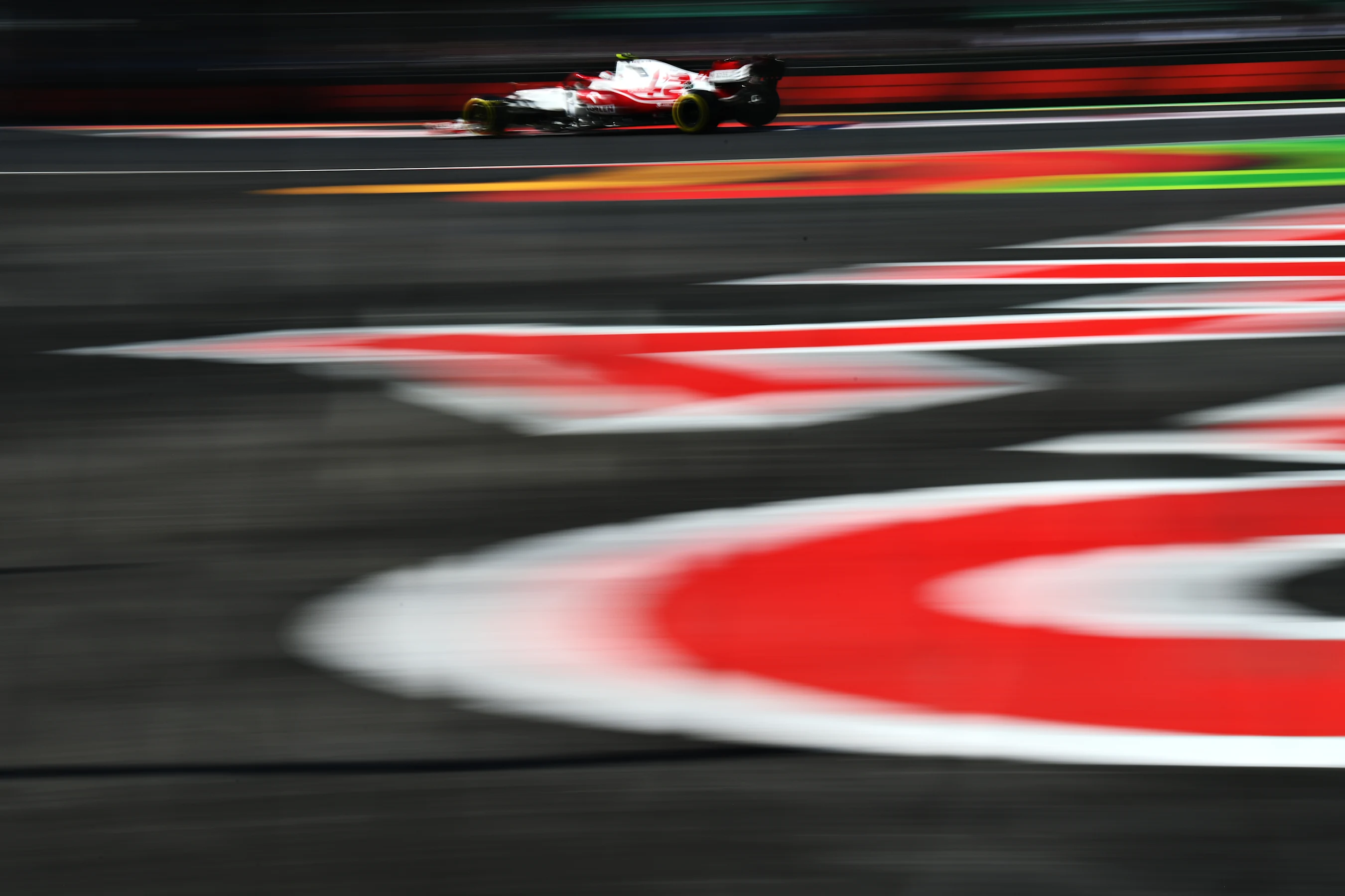 MEXICO CITY, MEXICO - NOVEMBER 06: Antonio Giovinazzi of Italy driving the (99) Alfa Romeo Racing