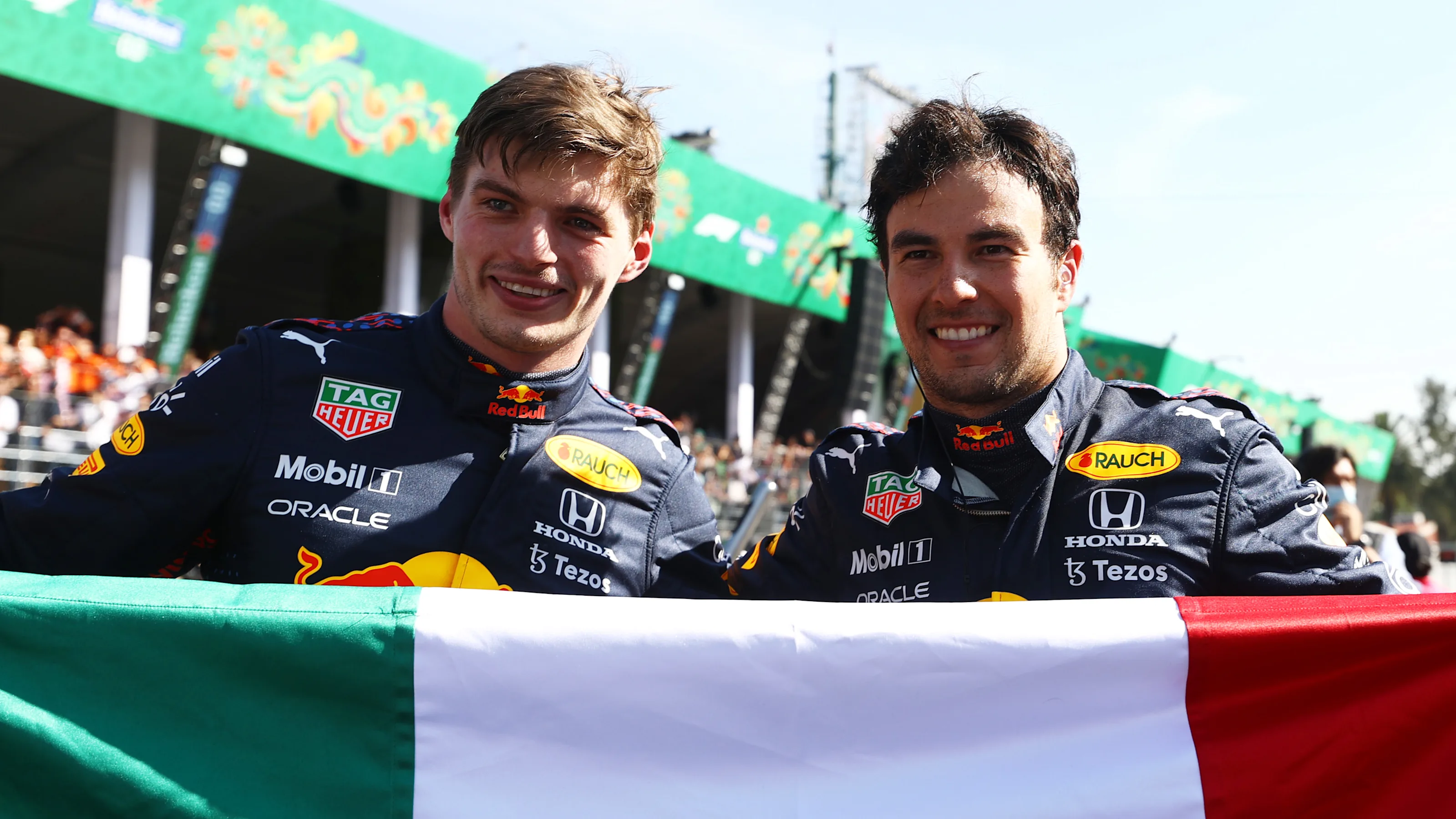 MEXICO CITY, MEXICO - NOVEMBER 07: Race winner Max Verstappen of Netherlands and Red Bull Racing