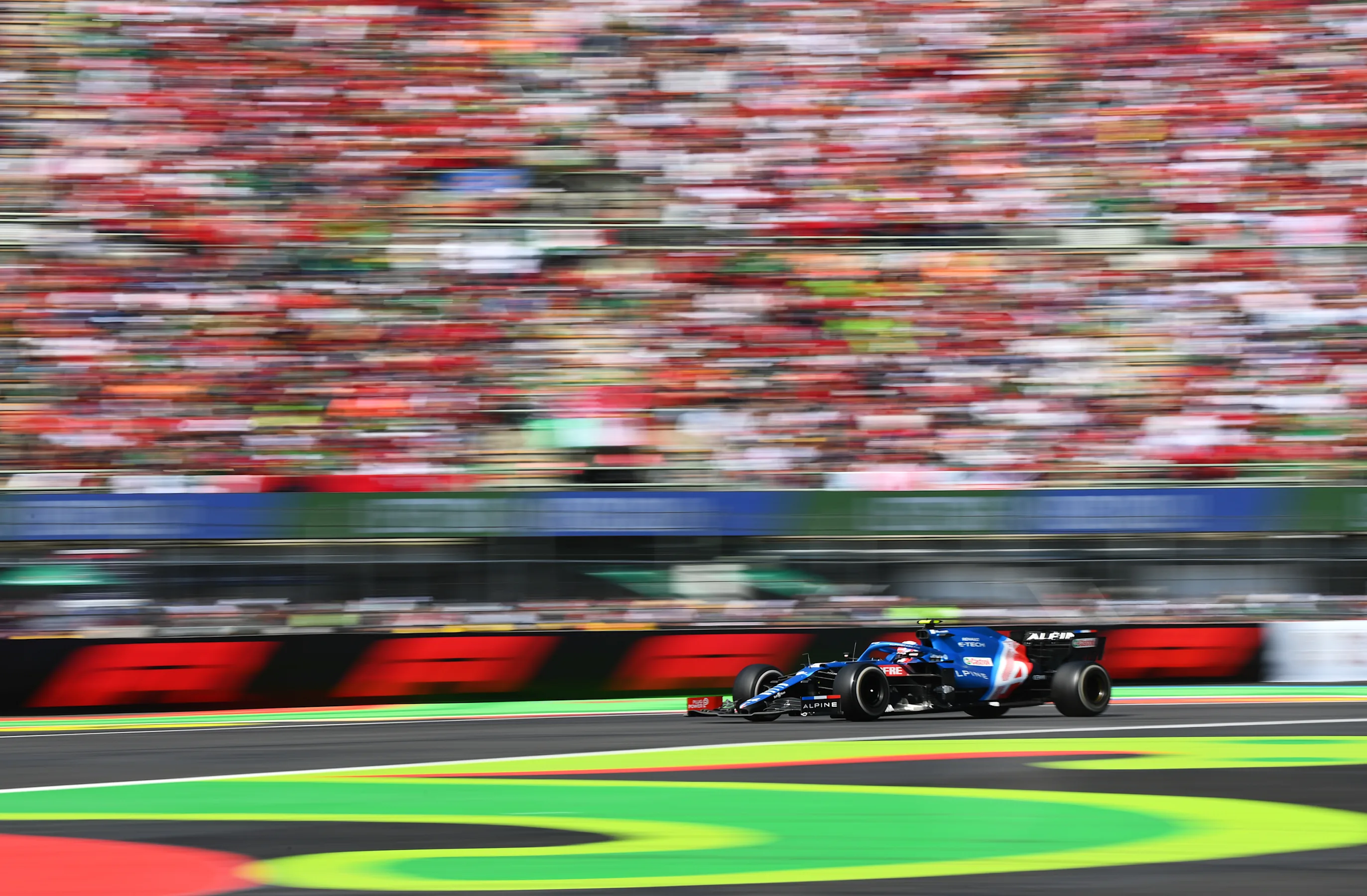 MEXICO CITY, MEXICO - NOVEMBER 07: Esteban Ocon of France driving the (31) Alpine A521 Renault on