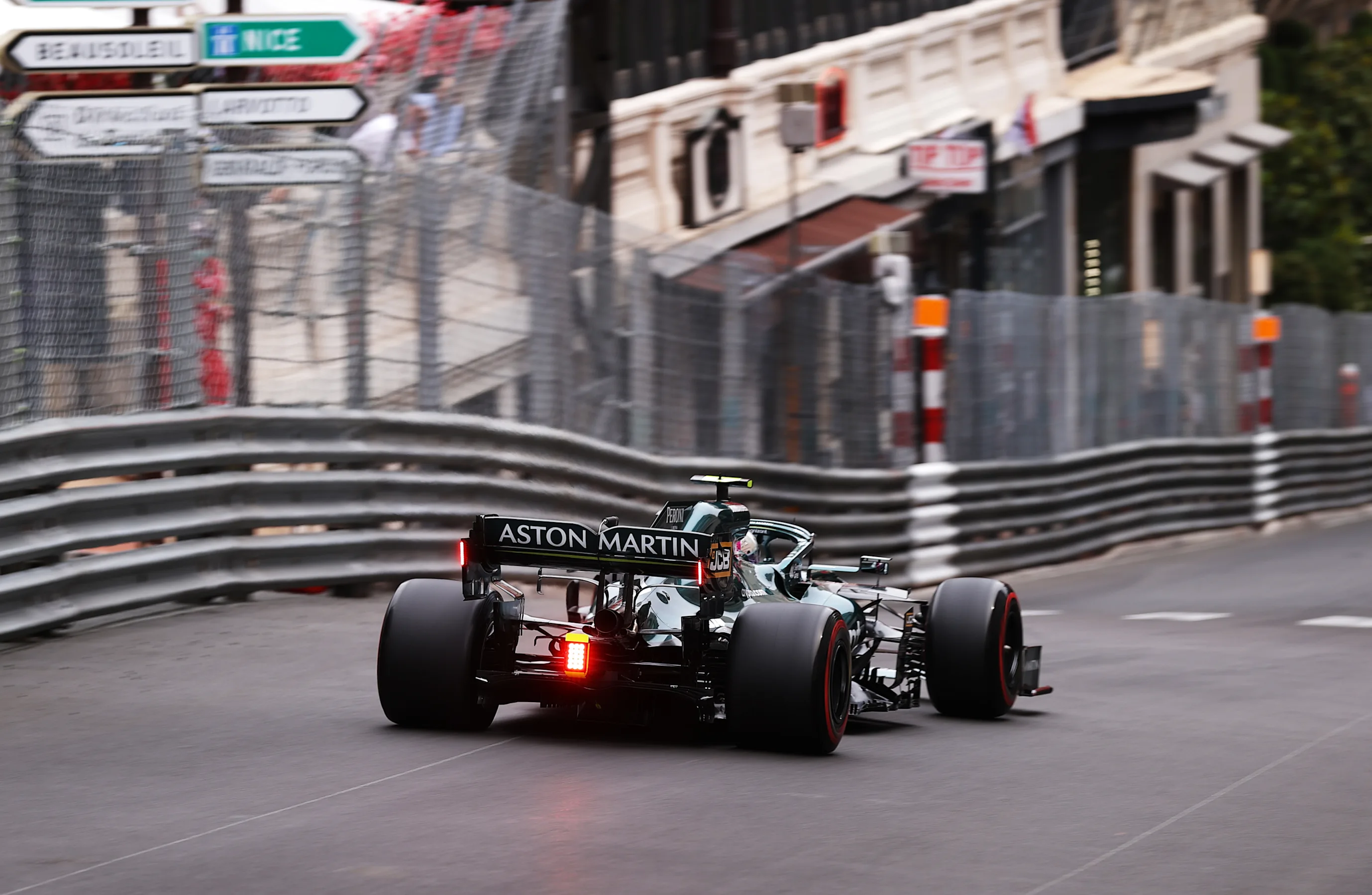 MONTE-CARLO, MONACO - MAY 22: Sebastian Vettel of Germany driving the (5) Aston Martin AMR21
