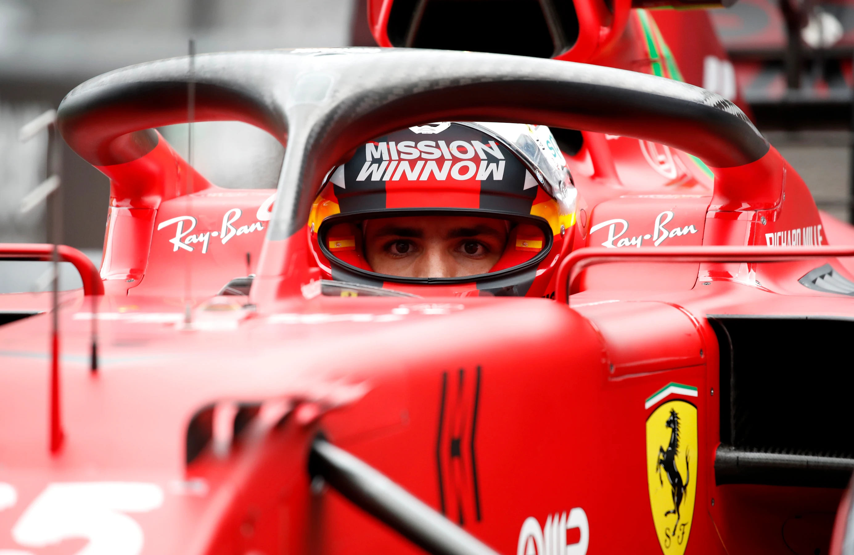 MONTE-CARLO, MONACO - MAY 22: Fourth placed qualifier Carlos Sainz of Spain and Ferrari looks on