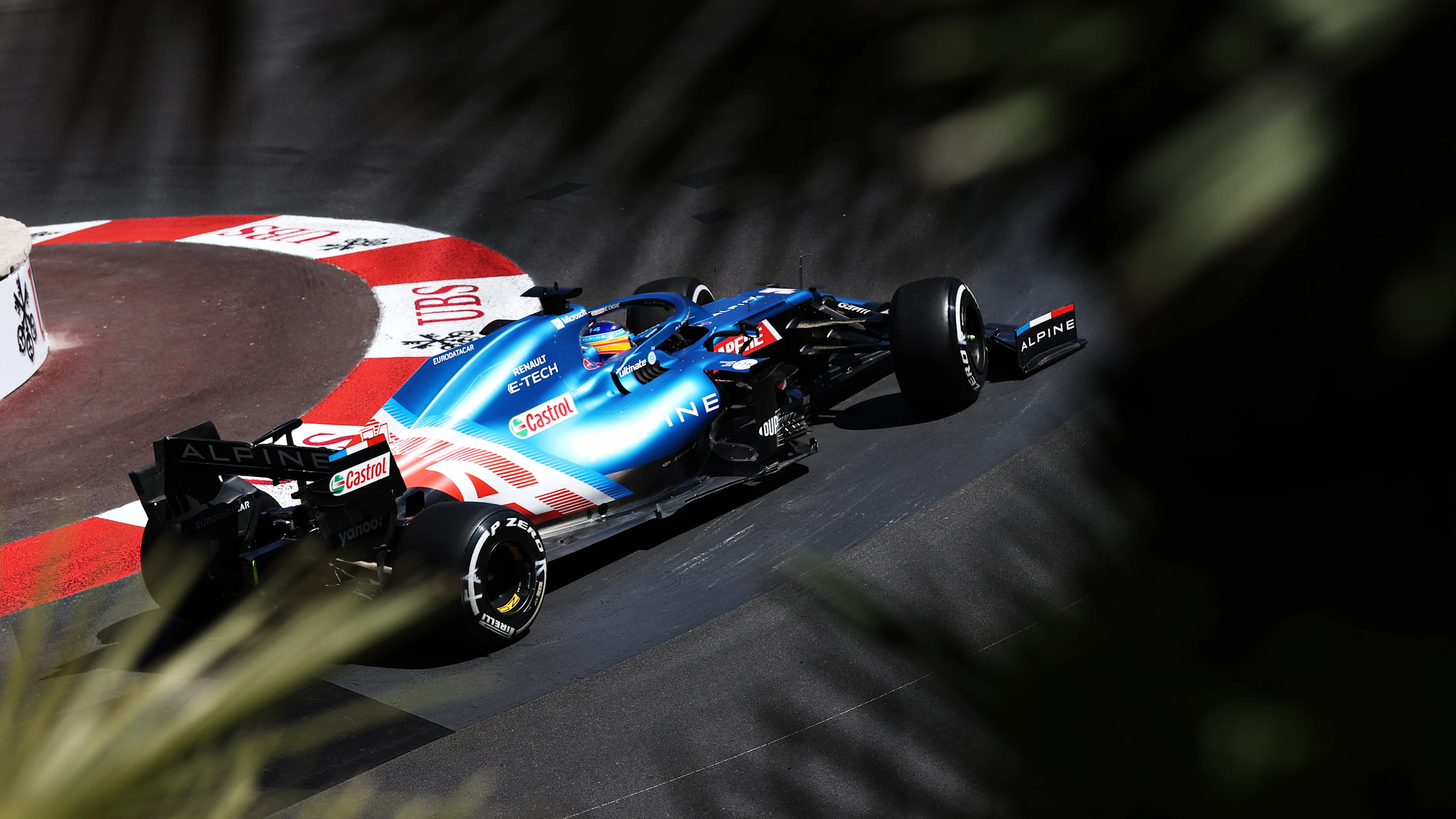 MONTE-CARLO, MONACO - MAY 20: Fernando Alonso of Spain driving the (14) Alpine A521 Renault during