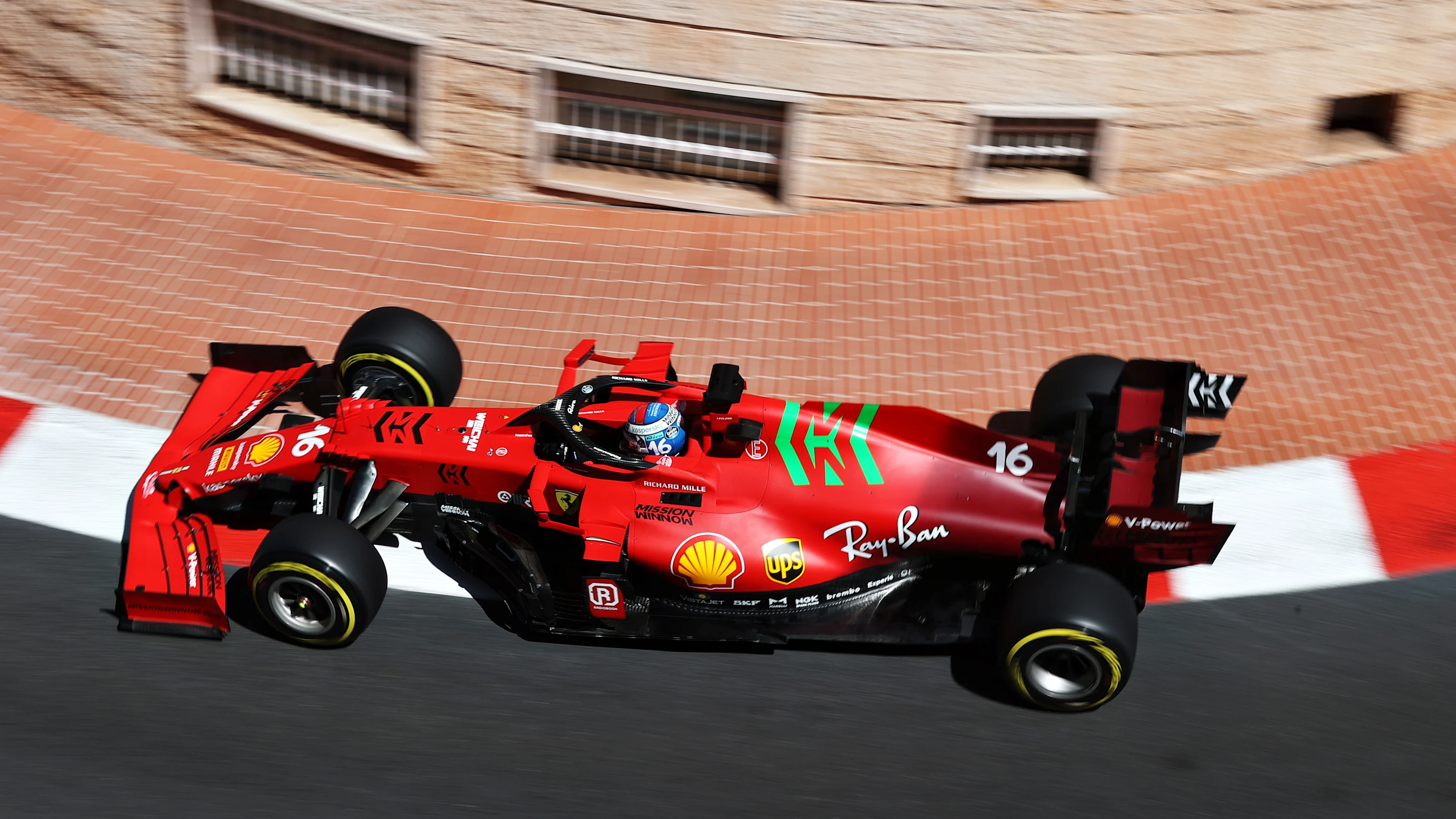 MONTE-CARLO, MONACO - MAY 20: Charles Leclerc of Monaco driving the (16) Scuderia Ferrari SF21