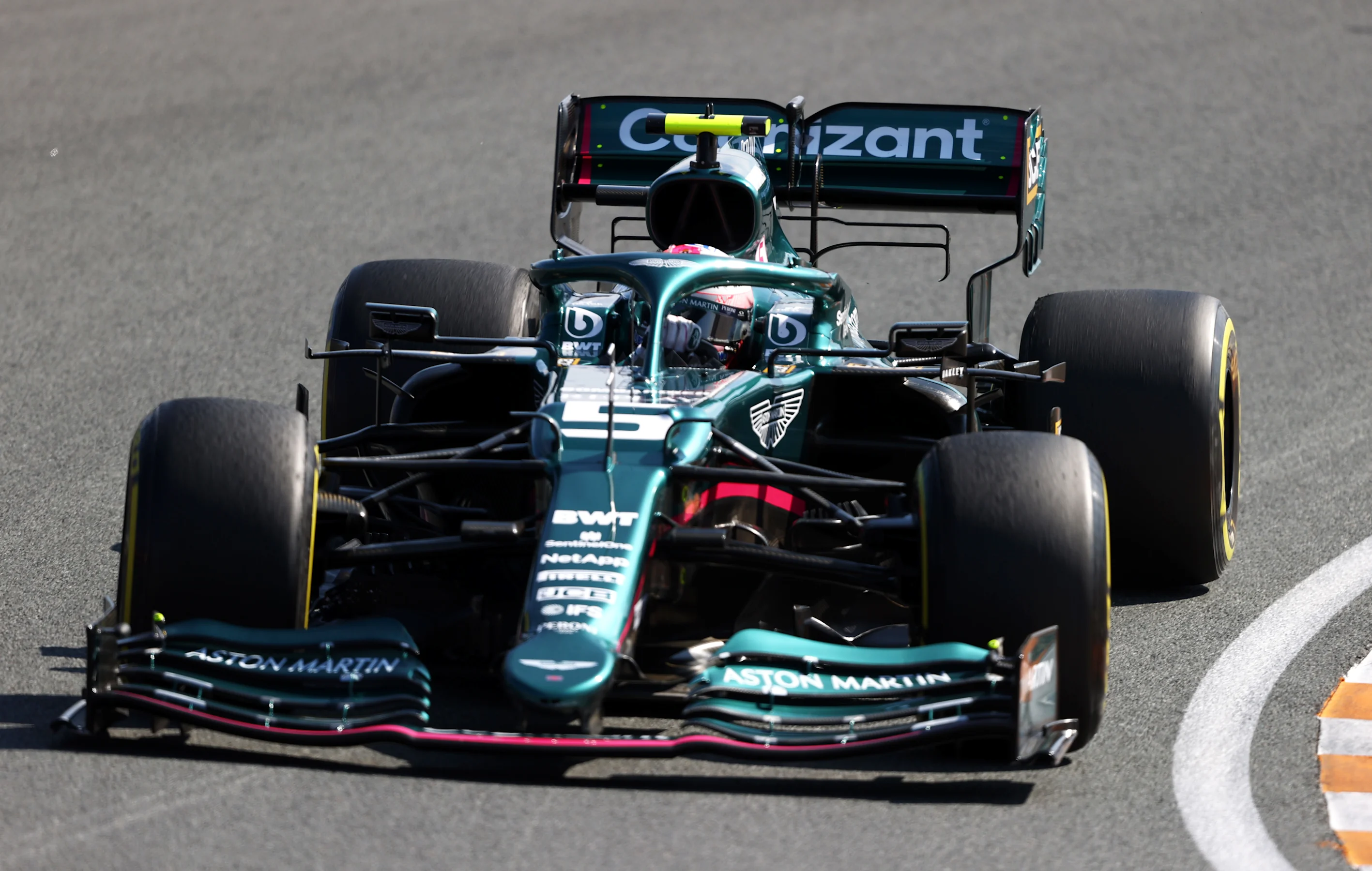 ZANDVOORT, NETHERLANDS - SEPTEMBER 04: Sebastian Vettel of Germany driving the (5) Aston Martin