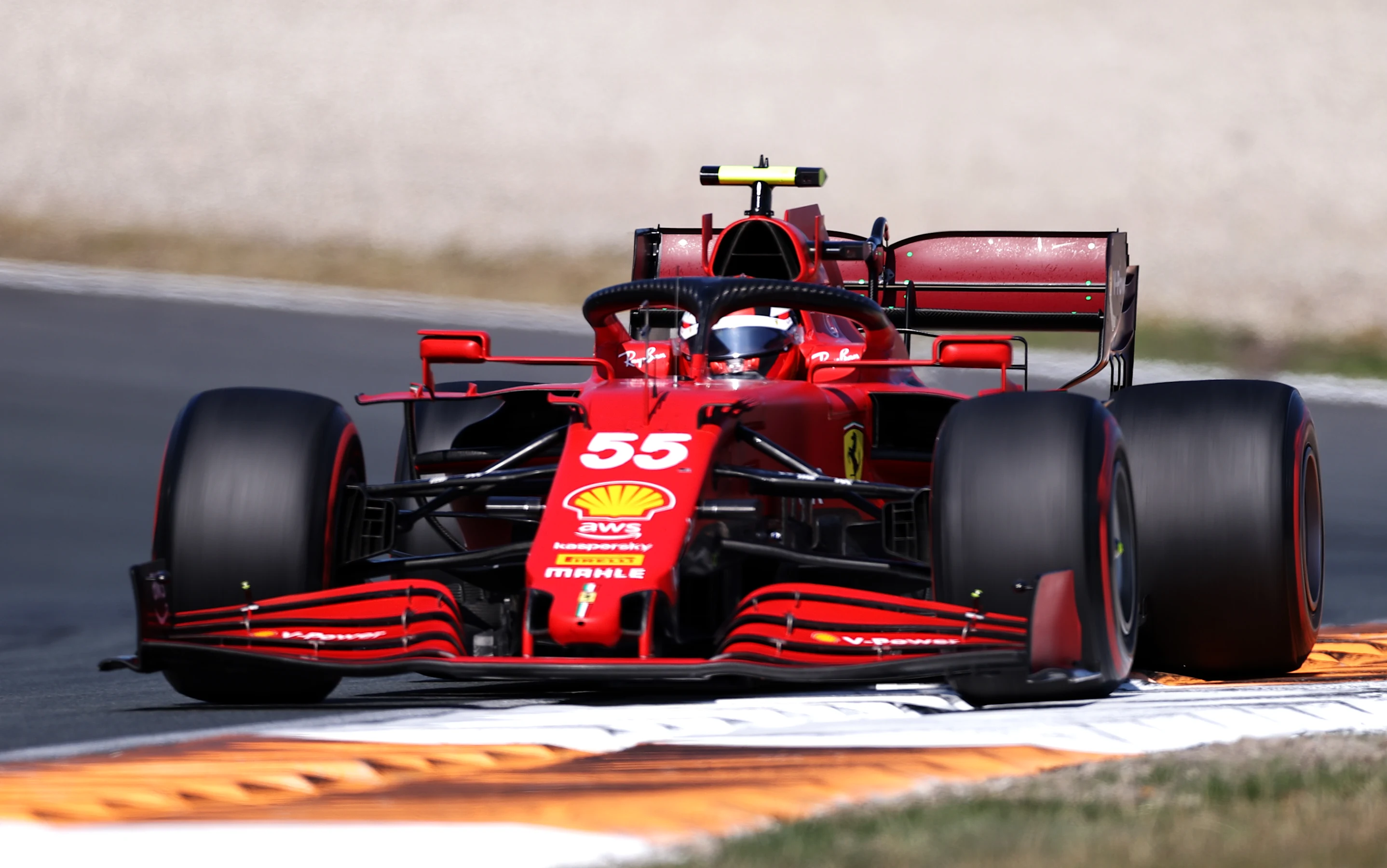 ZANDVOORT, NETHERLANDS - SEPTEMBER 05: Carlos Sainz of Spain driving the (55) Scuderia Ferrari SF21