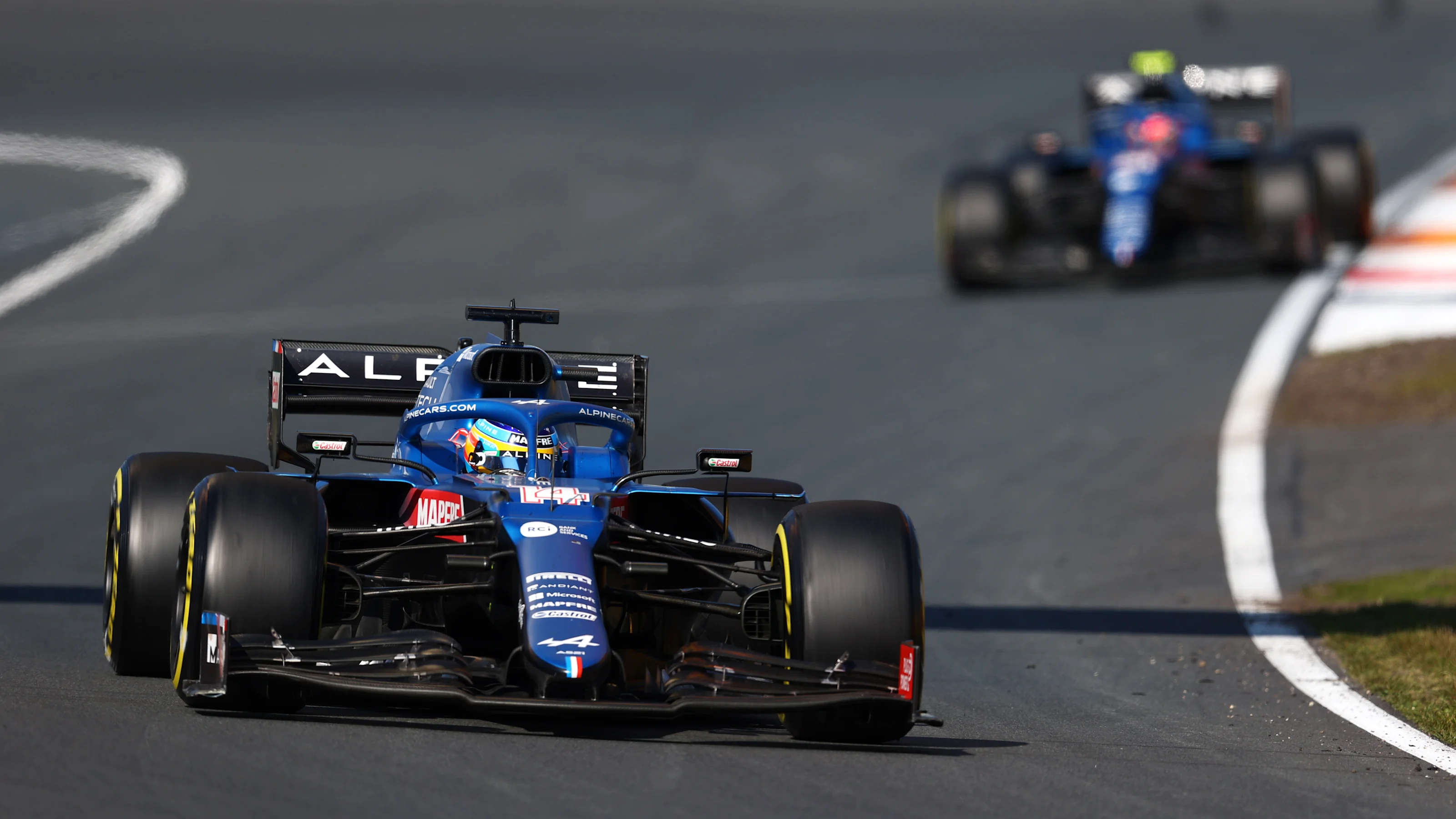 ZANDVOORT, NETHERLANDS - SEPTEMBER 05: Fernando Alonso of Spain driving the (14) Alpine A521