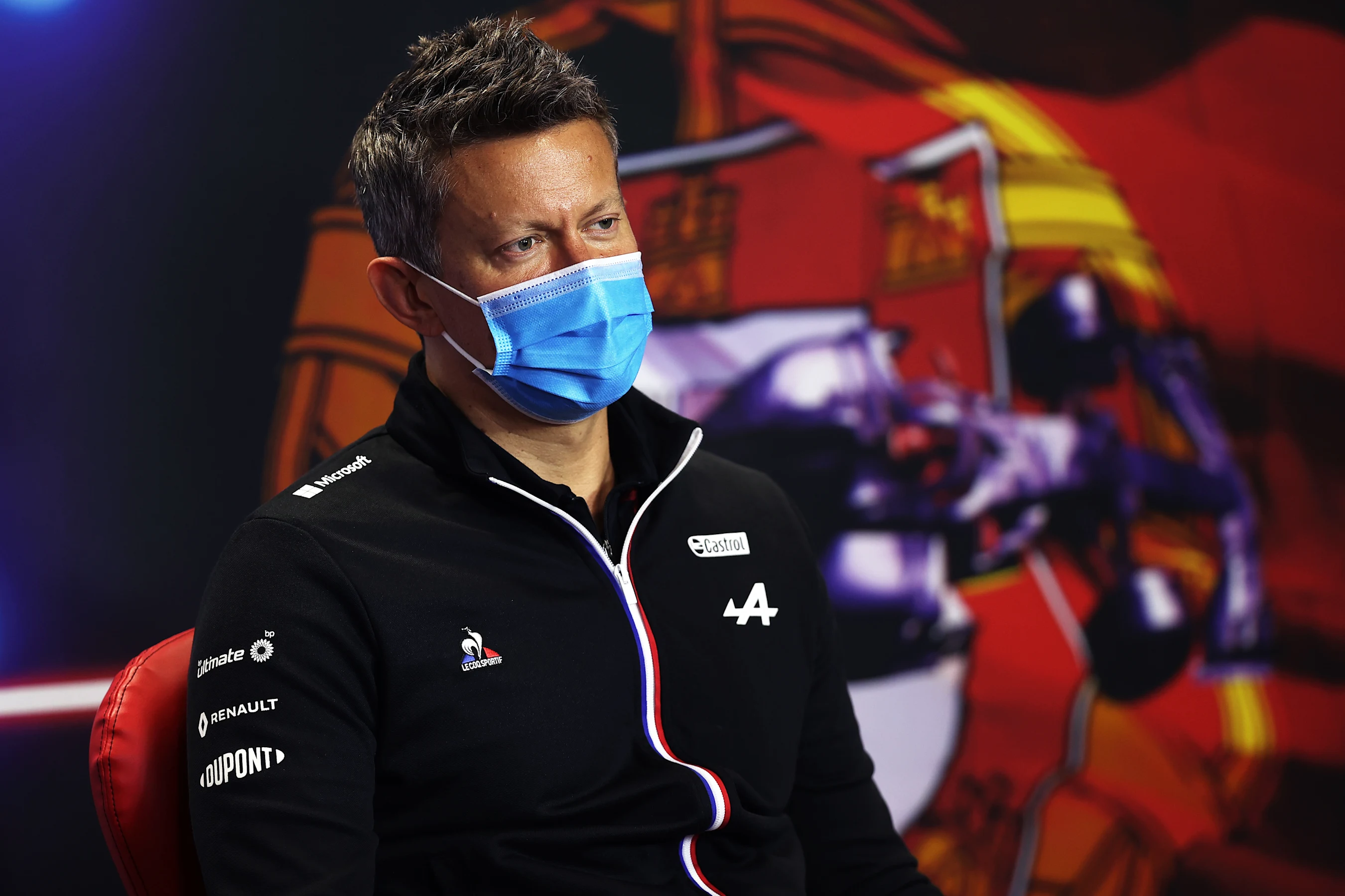 PORTIMAO, PORTUGAL - APRIL 30: Marcin Budkowski, Executive Director of Alpine F1 Team talks in the