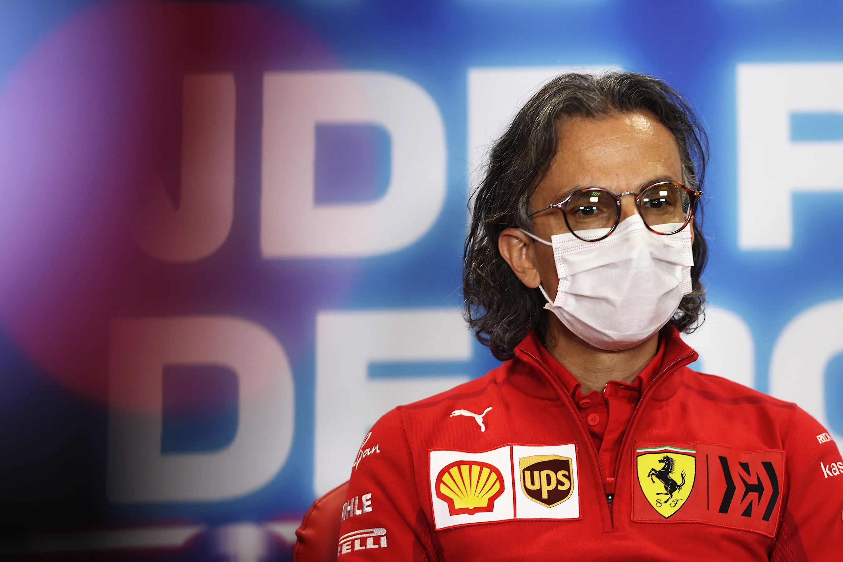 PORTIMAO, PORTUGAL - APRIL 30: Laurent Mekies, Scuderia Ferrari Sporting talks in the Team
