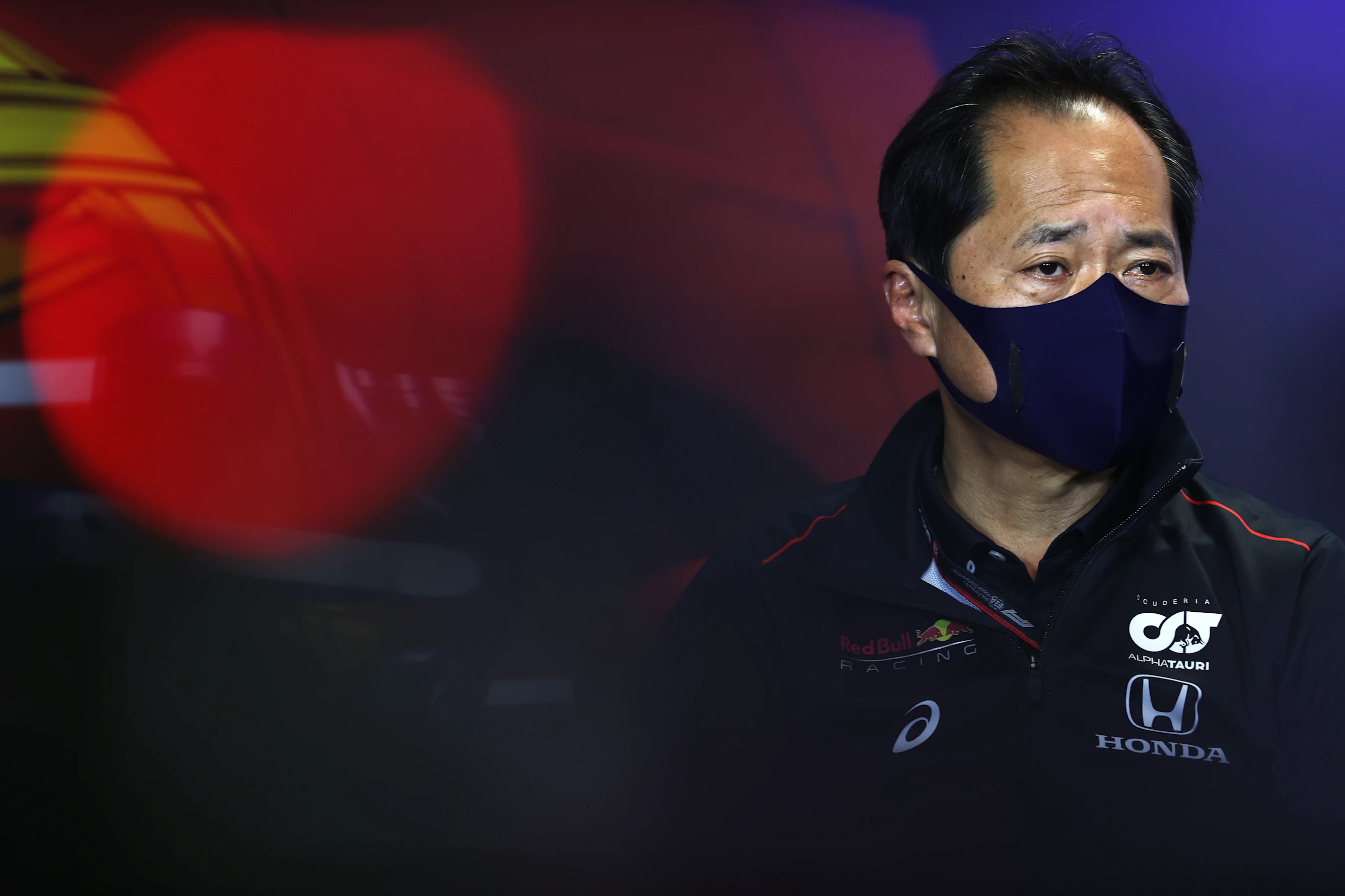 PORTIMAO, PORTUGAL - APRIL 30: Toyoharu Tanabe of Honda and Scuderia AlphaTauri talks in the Team