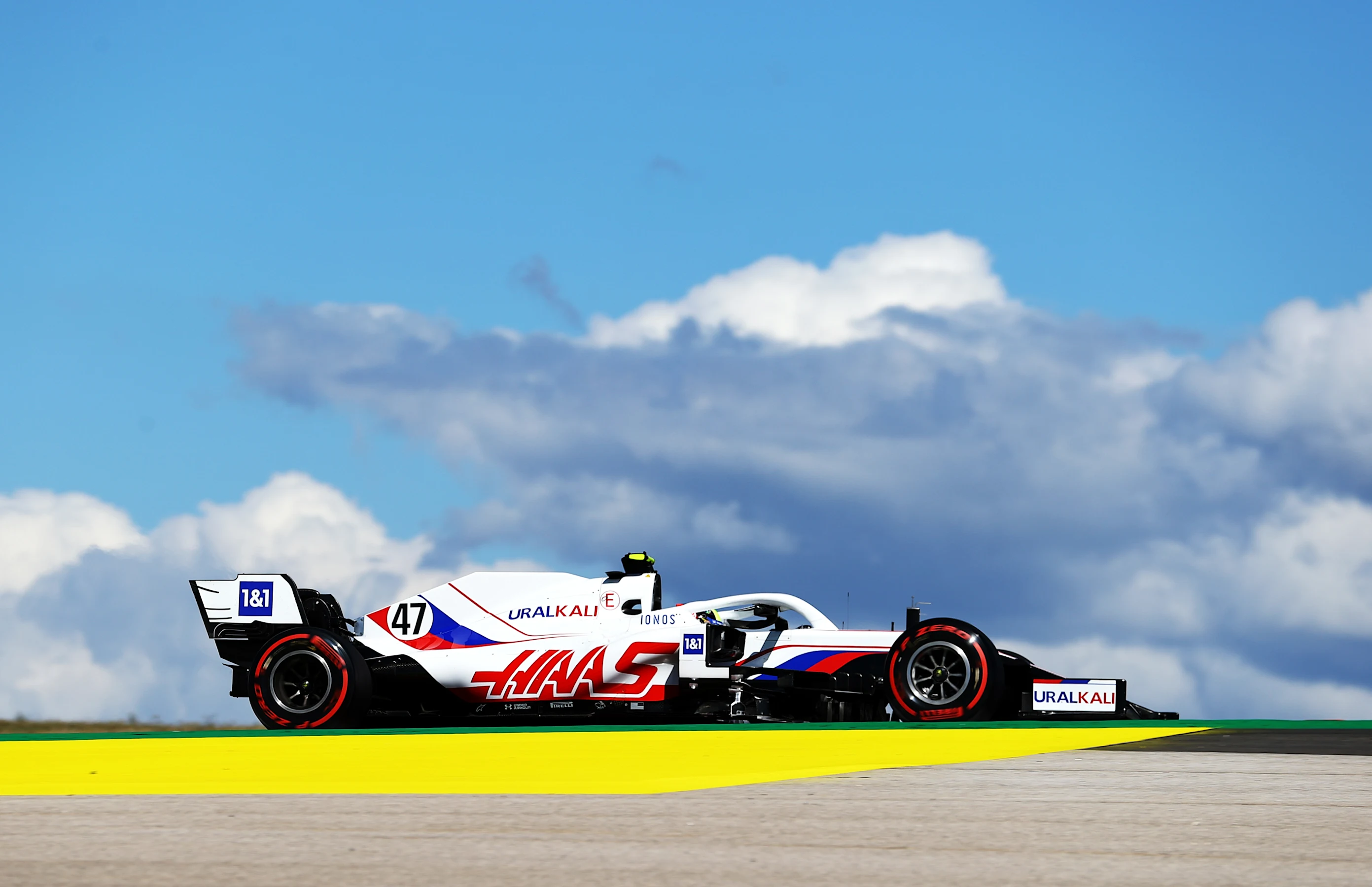 PORTIMAO, PORTUGAL - APRIL 30: Mick Schumacher of Germany driving the (47) Haas F1 Team VF-21