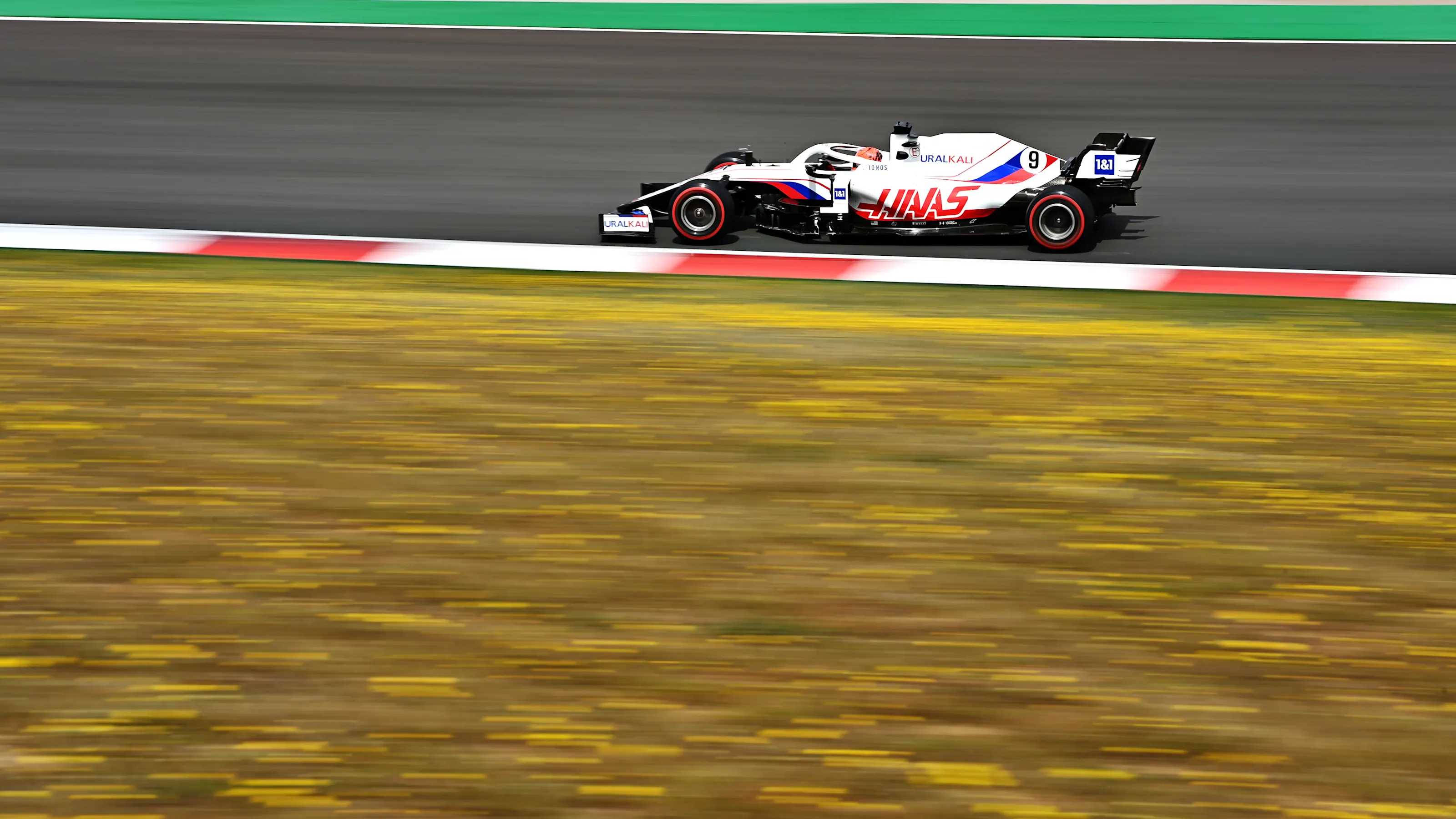 PORTIMAO, PORTUGAL - MAY 01: Nikita Mazepin of Russia driving the (9) Haas F1 Team VF-21 Ferrari on