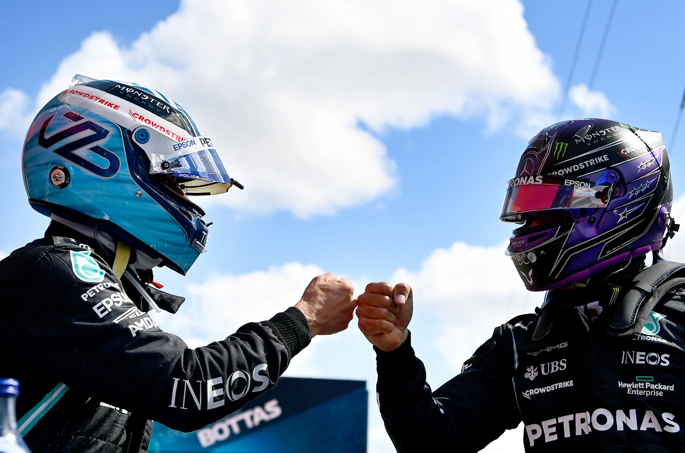 PORTIMAO, PORTUGAL - MAY 01: Pole position qualifier Valtteri Bottas of Finland and Mercedes GP