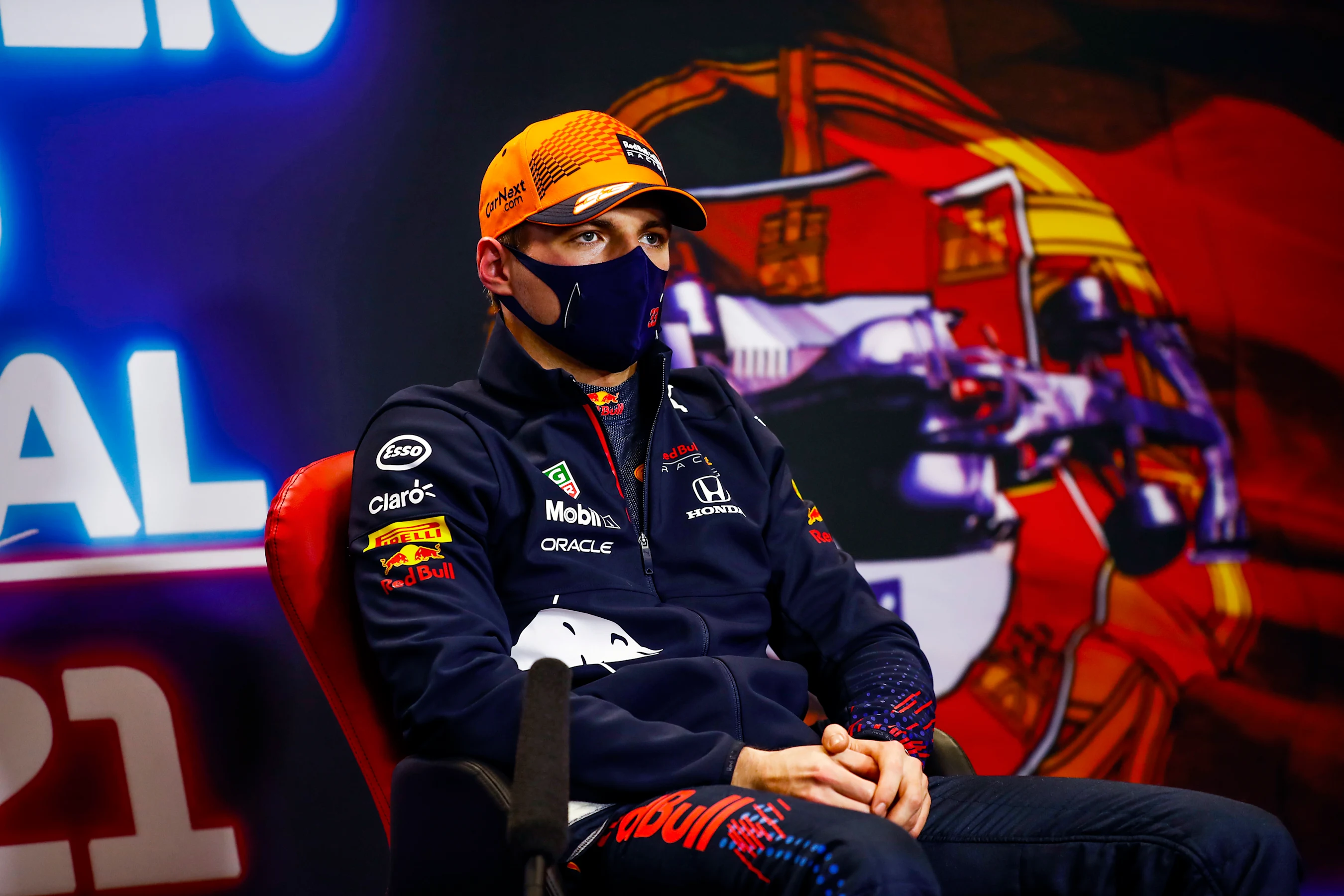 PORTIMAO, PORTUGAL - MAY 01: Third placed qualifier Max Verstappen of Netherlands and Red Bull