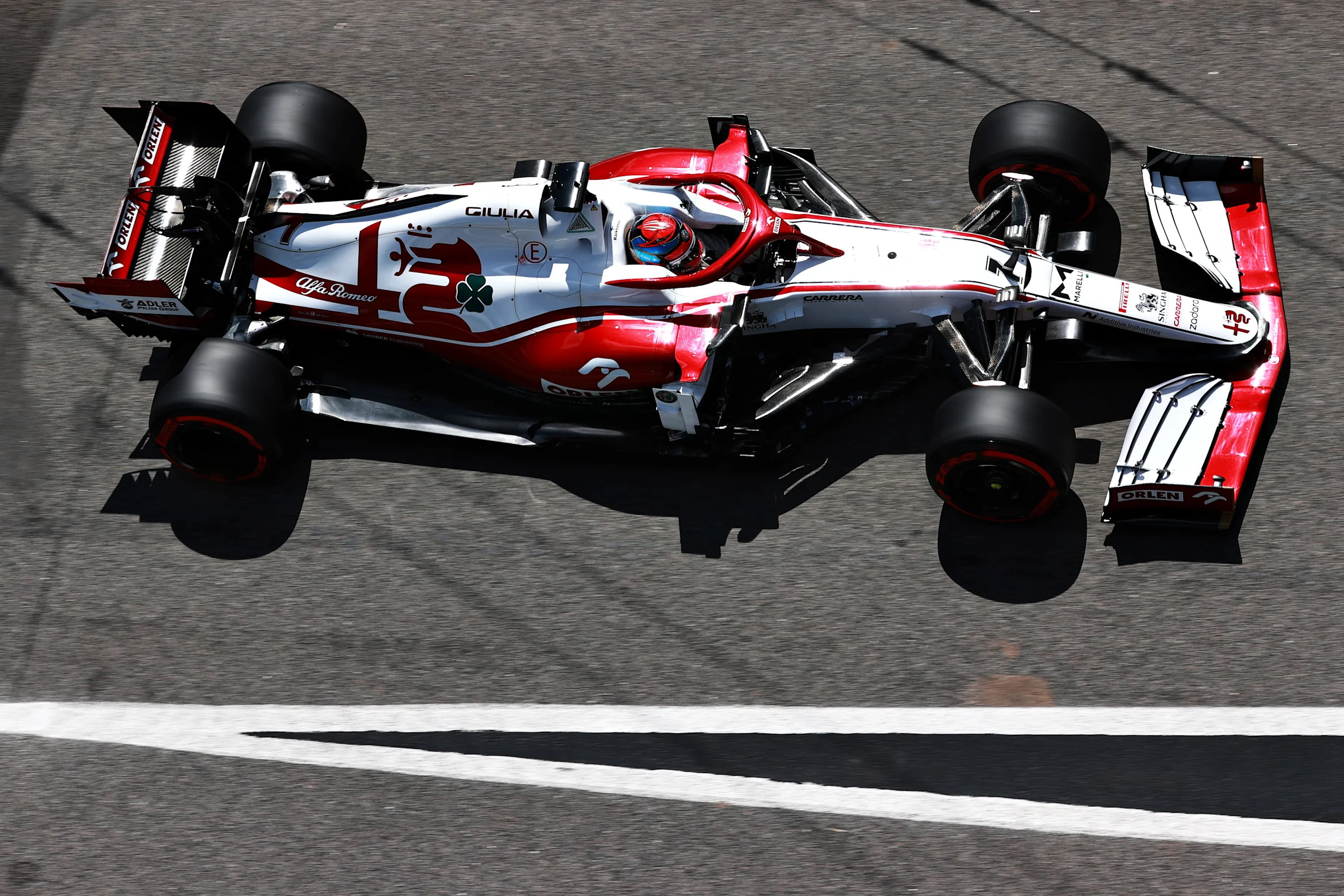 PORTIMAO, PORTUGAL - MAY 01: Kimi Raikkonen of Finland driving the (7) Alfa Romeo Racing C41