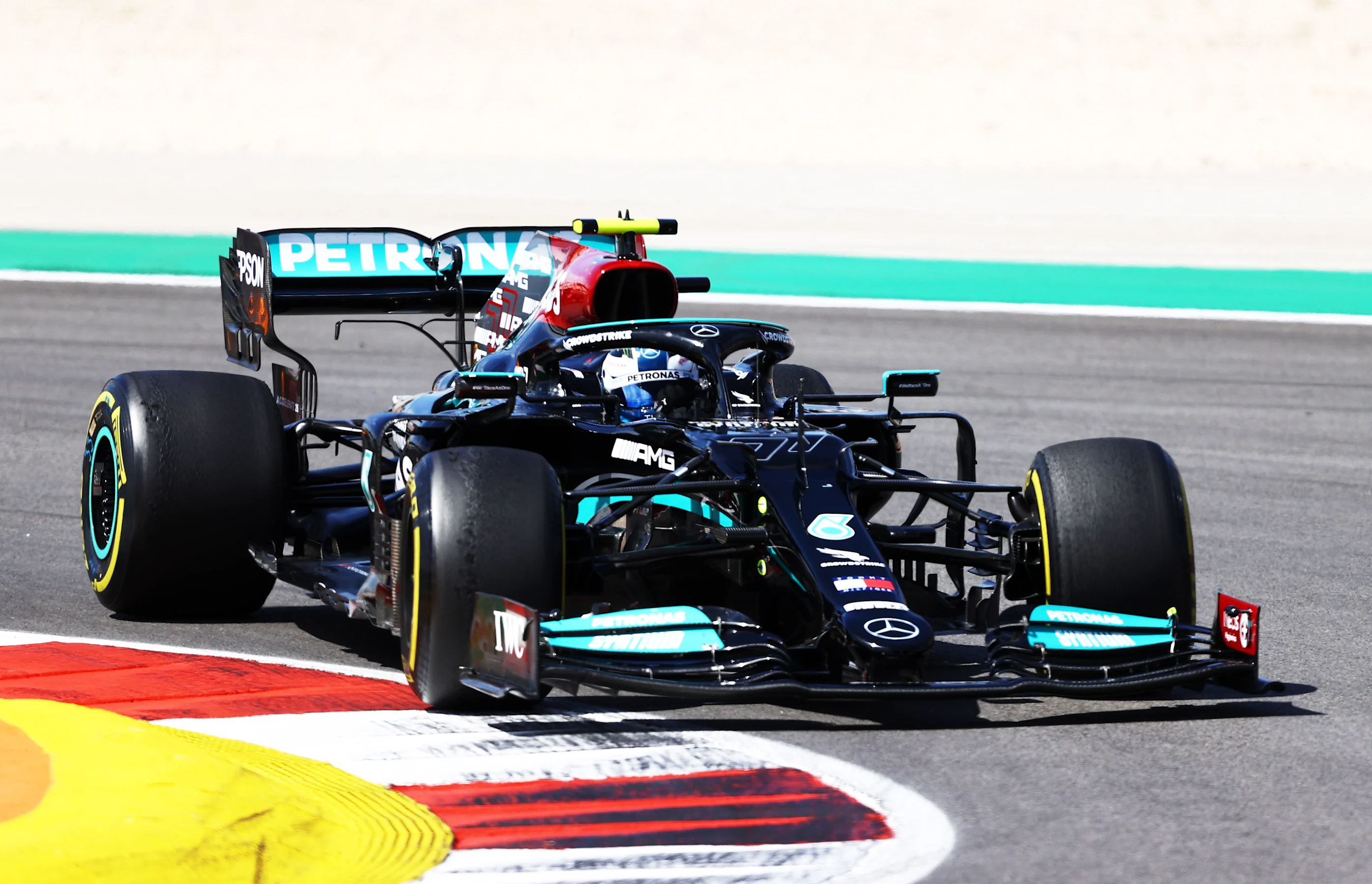 PORTIMAO, PORTUGAL - MAY 02: Valtteri Bottas of Finland driving the (77) Mercedes AMG Petronas F1