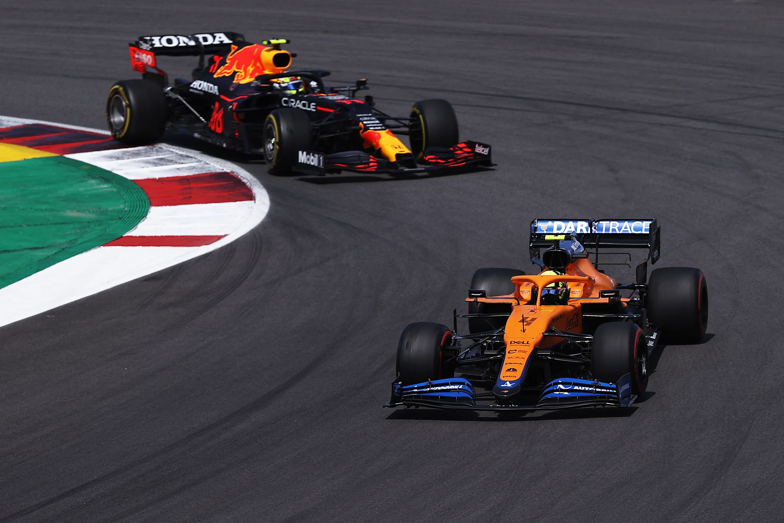 PORTIMAO, PORTUGAL - MAY 02: Lando Norris of Great Britain driving the (4) McLaren F1 Team MCL35M