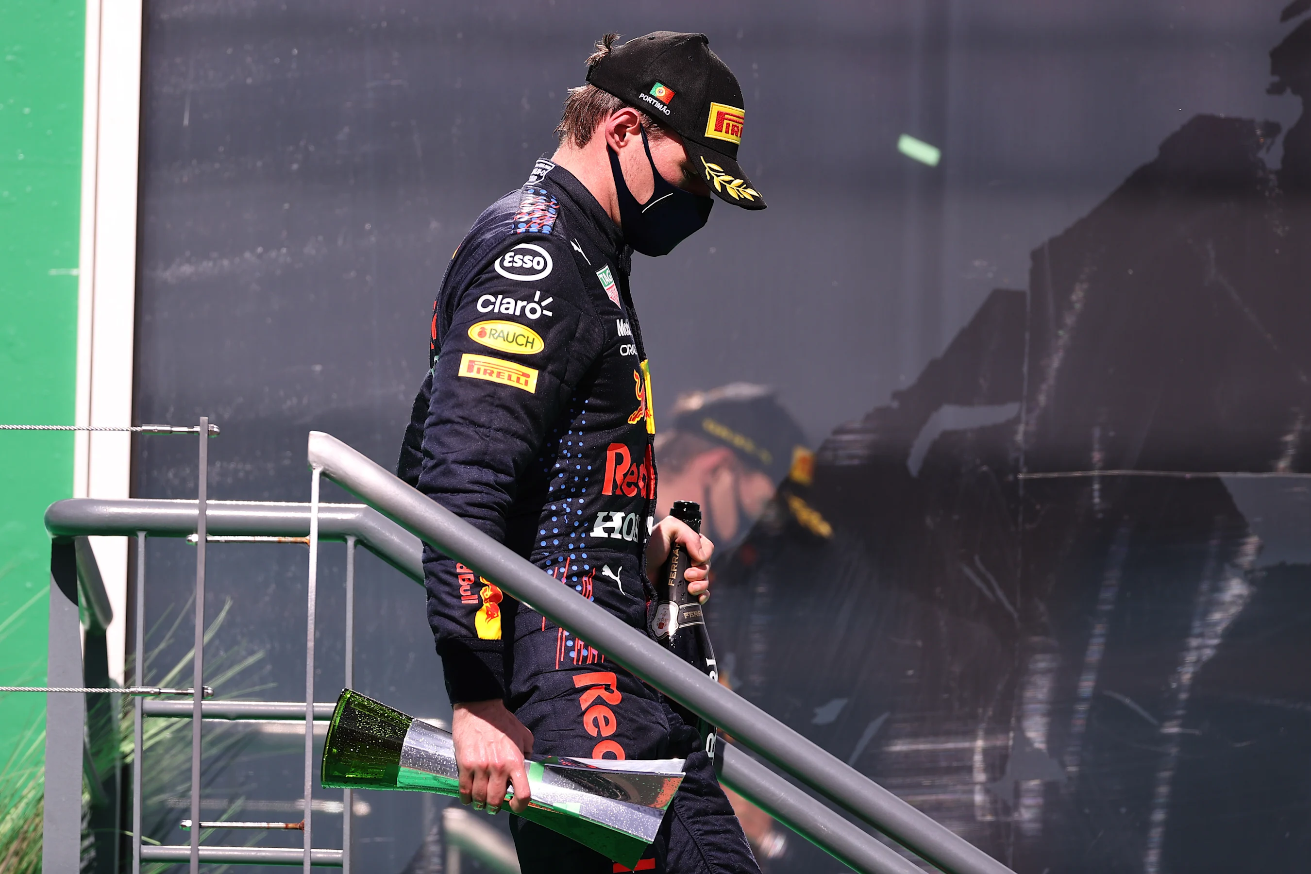 PORTIMAO, PORTUGAL - MAY 02: Second placed Max Verstappen of Netherlands and Red Bull Racing walks
