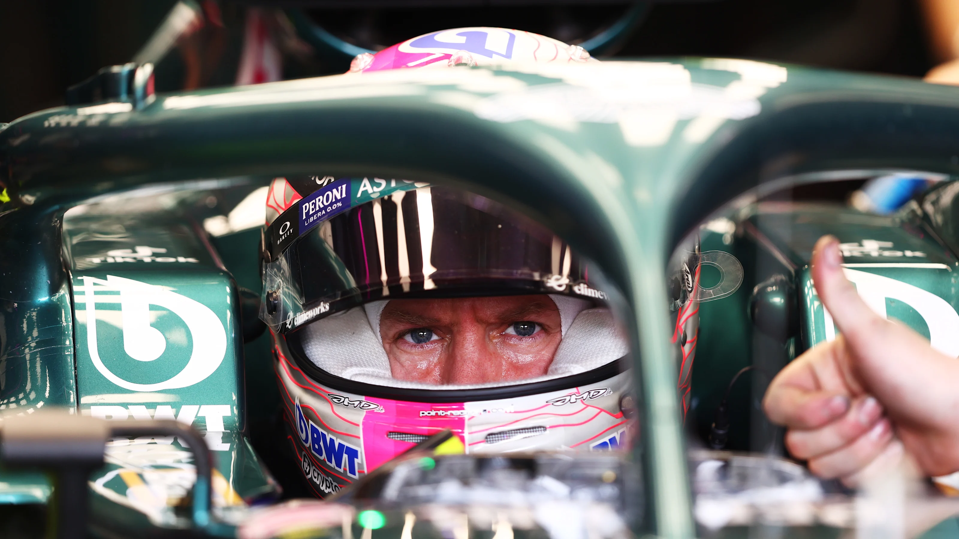 DOHA, QATAR - NOVEMBER 19: Sebastian Vettel of Germany and Aston Martin F1 Team prepares to drive
