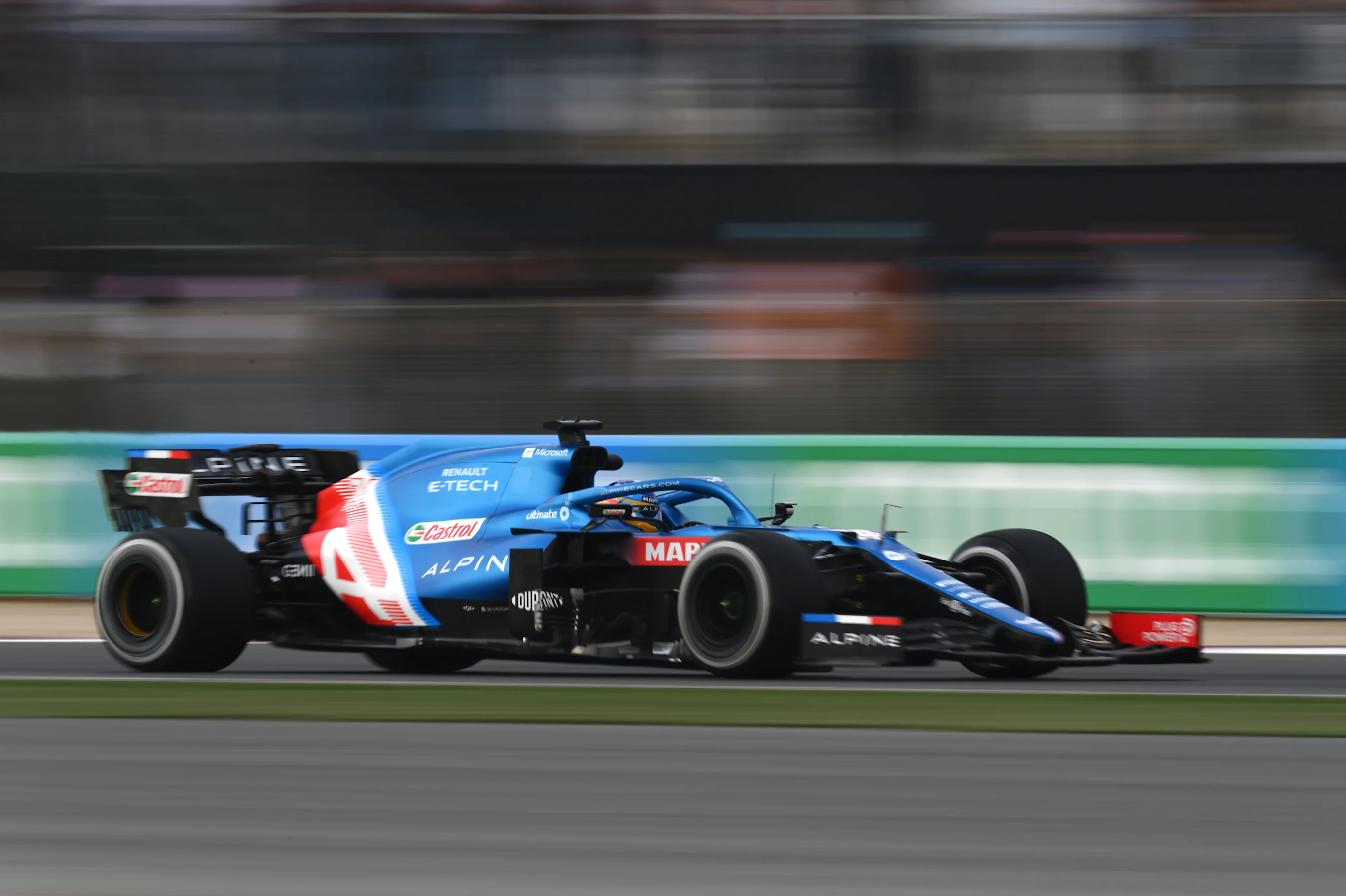 DOHA, QATAR - NOVEMBER 19: Fernando Alonso of Spain driving the (14) Alpine A521 Renault during