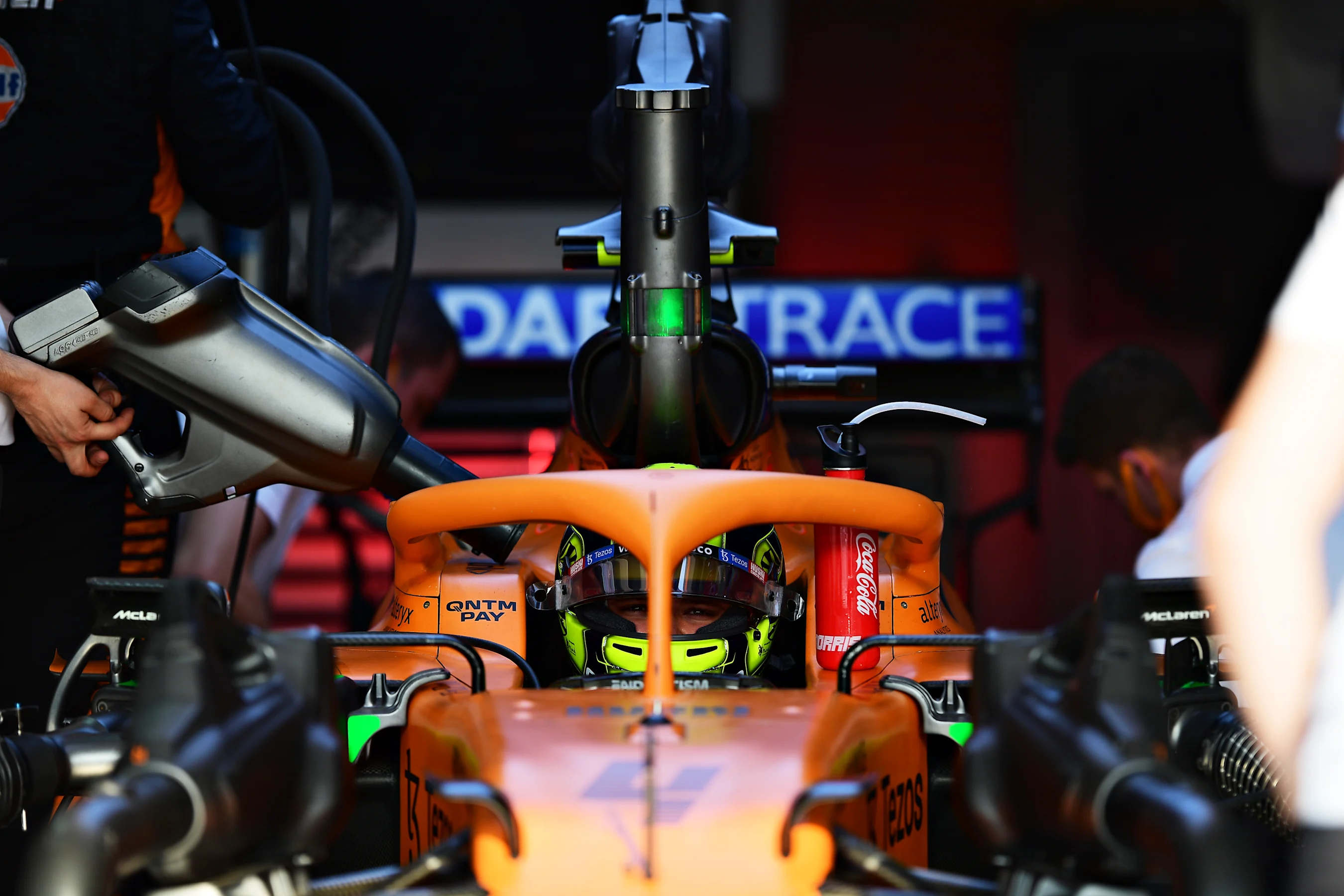 DOHA, QATAR - NOVEMBER 20: Lando Norris of Great Britain and McLaren F1 prepares to drive in the