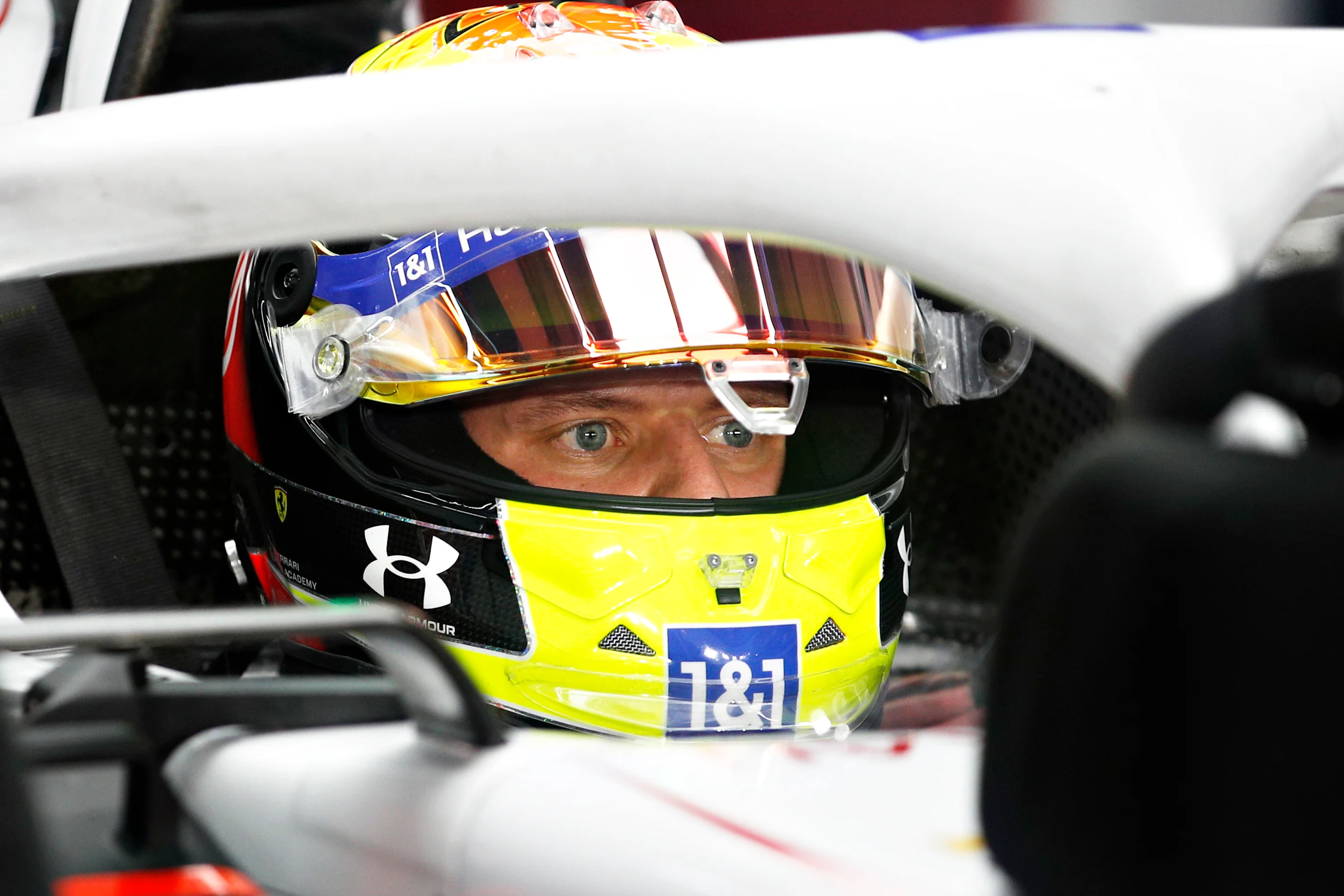 DOHA, QATAR - NOVEMBER 20: Mick Schumacher of Germany and Haas F1 prepares to drive in the garage