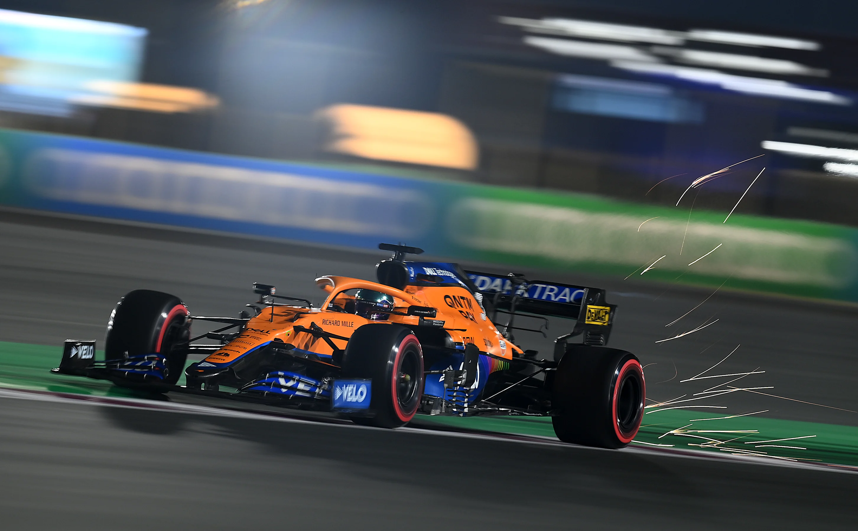 DOHA, QATAR - NOVEMBER 20: Daniel Ricciardo of Australia driving the (3) McLaren F1 Team MCL35M