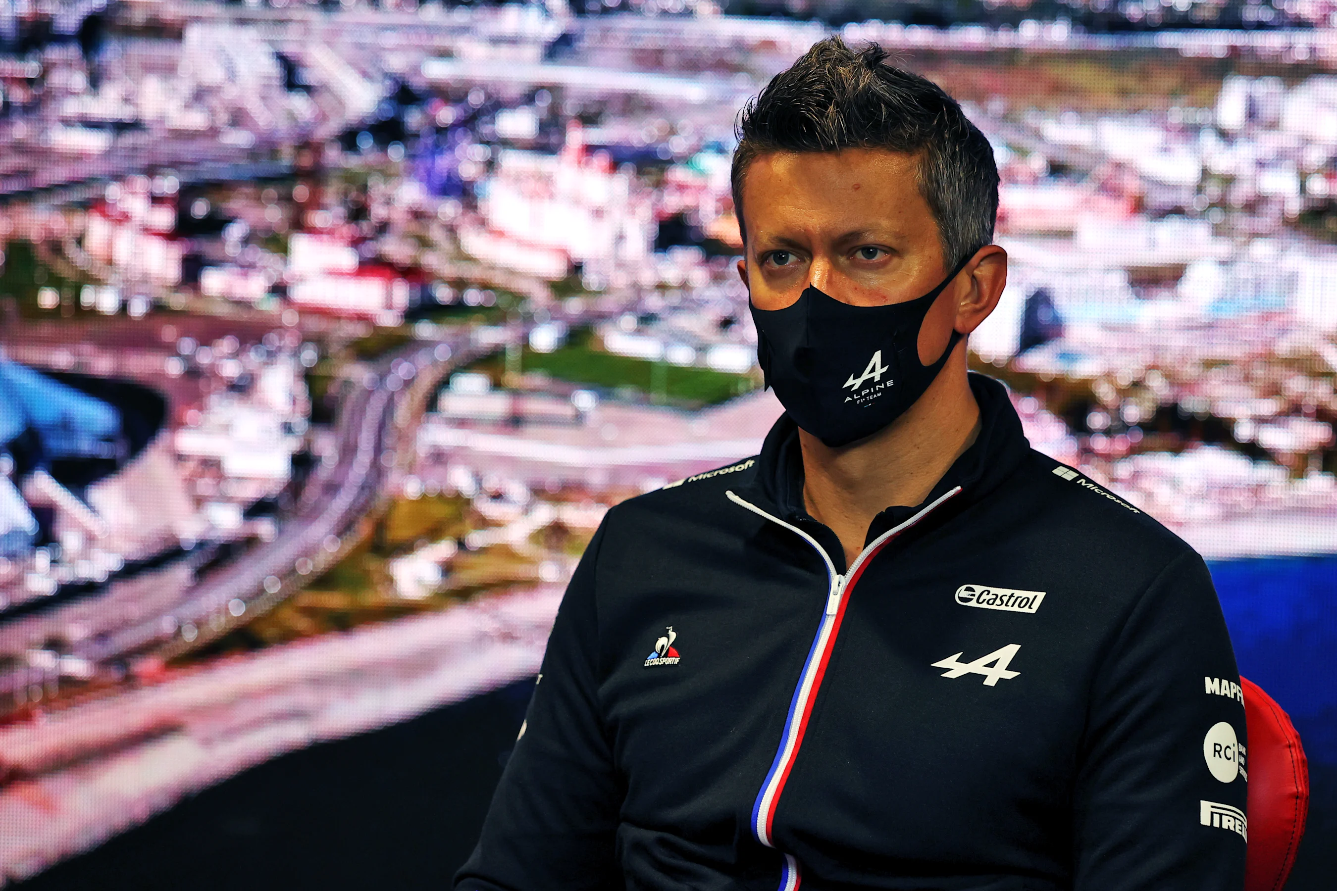 SOCHI, RUSSIA - SEPTEMBER 24: Marcin Budkowski, Executive Director of Alpine F1 Team talks in the