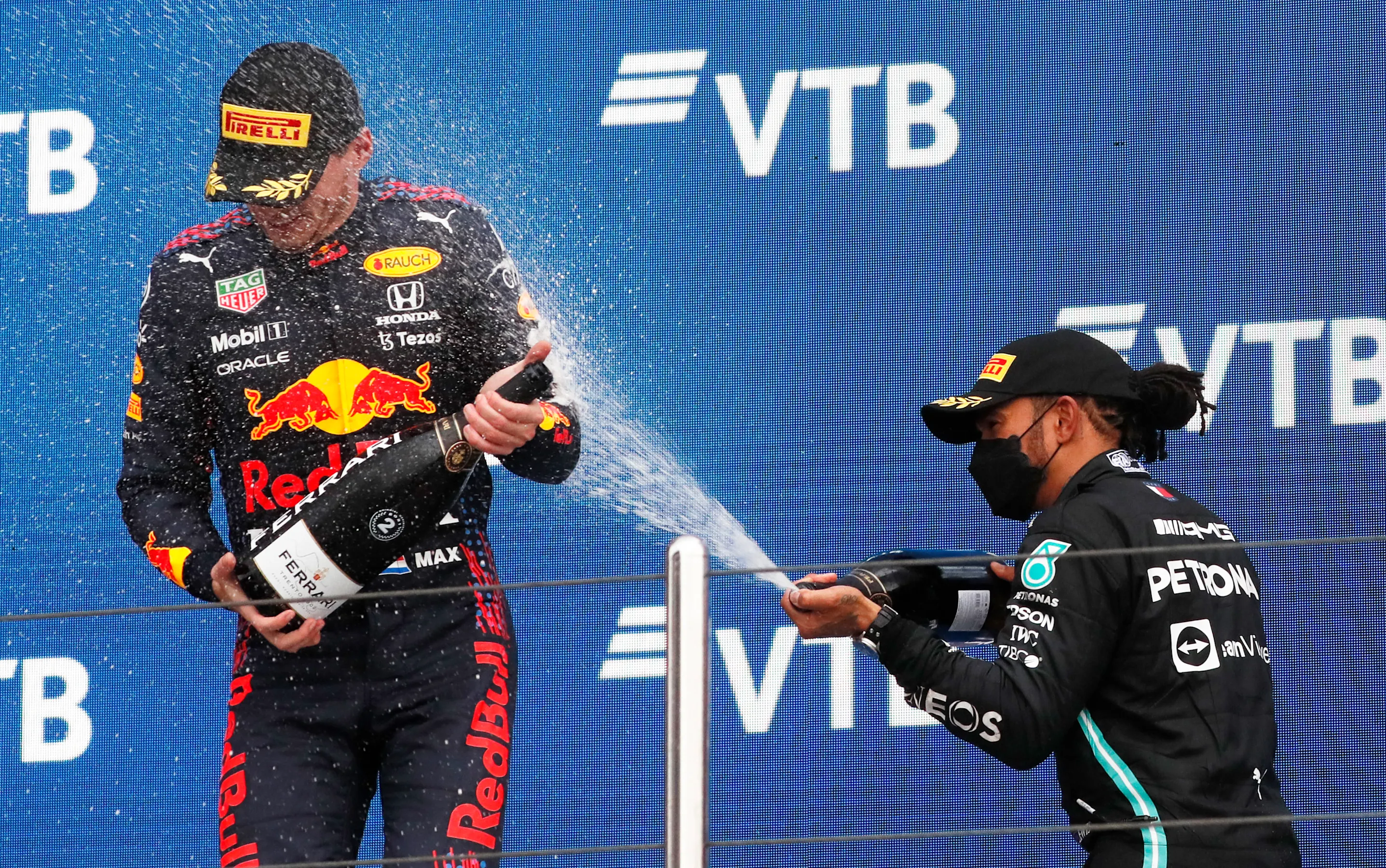 SOCHI, RUSSIA - SEPTEMBER 26: Race winner Lewis Hamilton of Great Britain and Mercedes GP