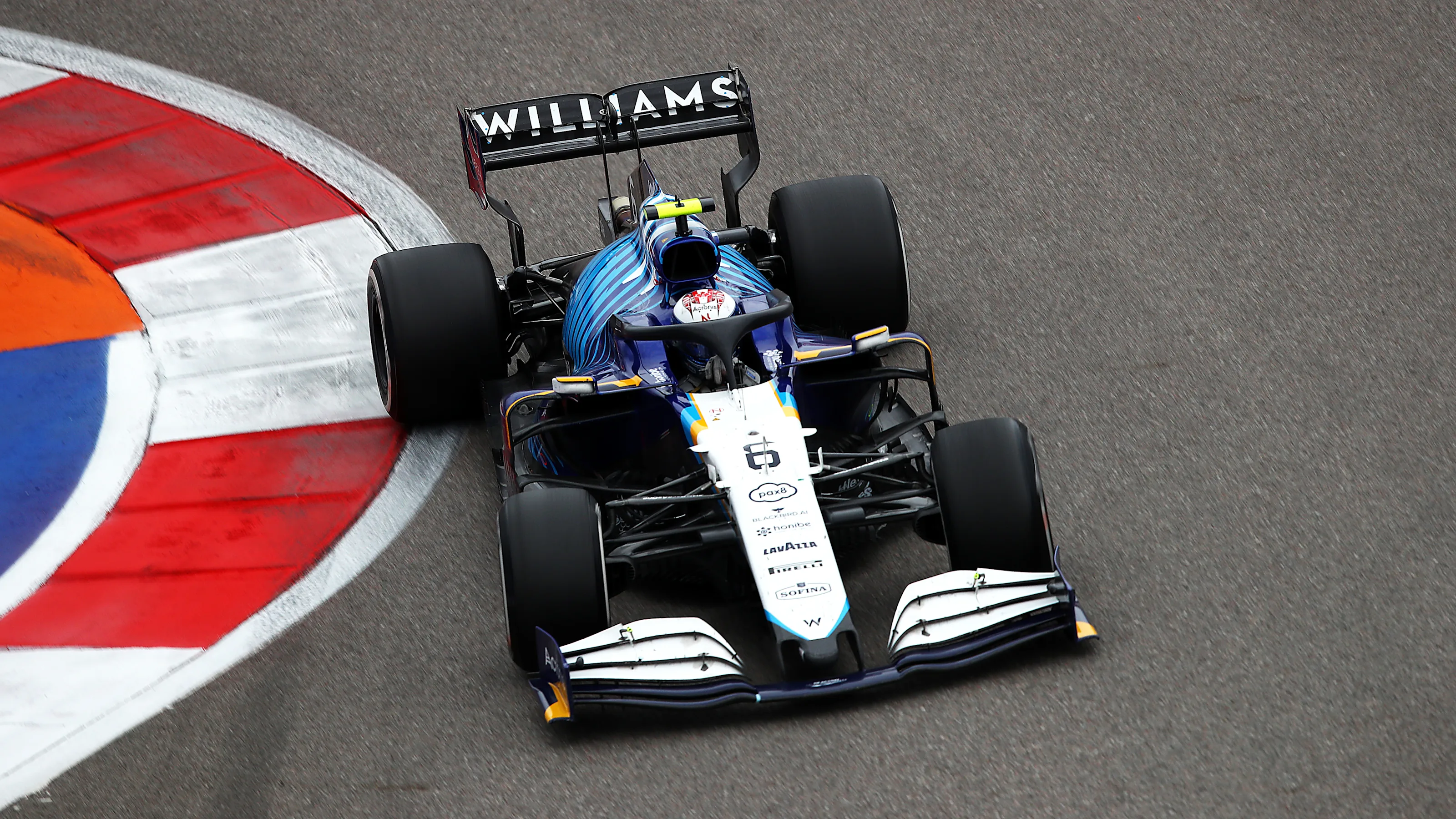 SOCHI, RUSSIA - SEPTEMBER 26: Nicholas Latifi of Canada driving the (6) Williams Racing FW43B