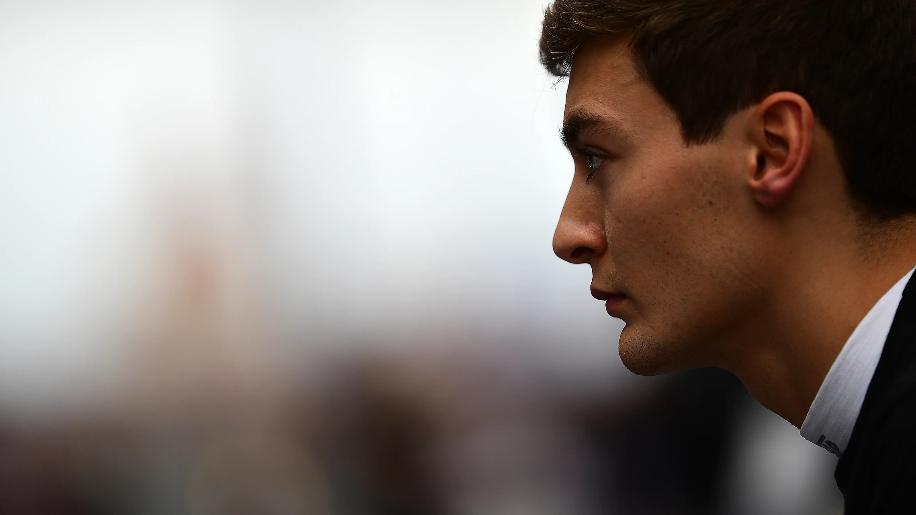SOCHI, RUSSIA - SEPTEMBER 26: George Russell of Great Britain and Williams looks on from the grid