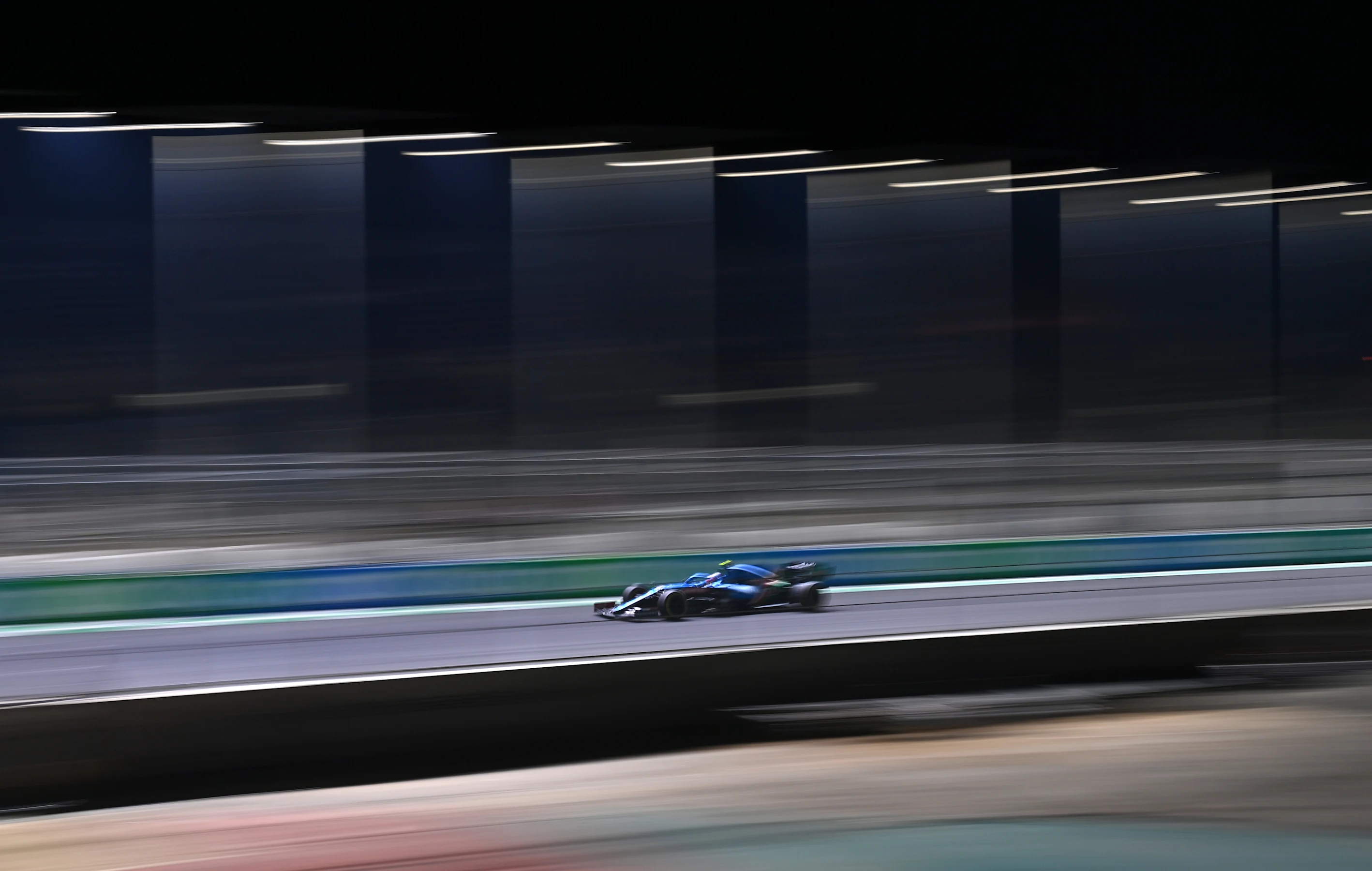 JEDDAH, SAUDI ARABIA - DECEMBER 03: Esteban Ocon of France driving the (31) Alpine A521 Renault