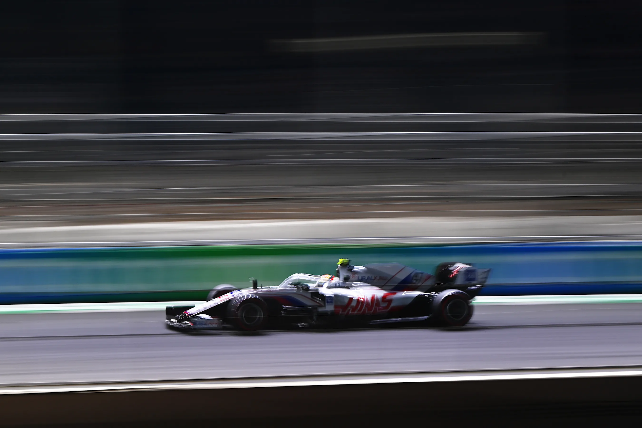 JEDDAH, SAUDI ARABIA - DECEMBER 03: Mick Schumacher of Germany driving the (47) Haas F1 Team VF-21