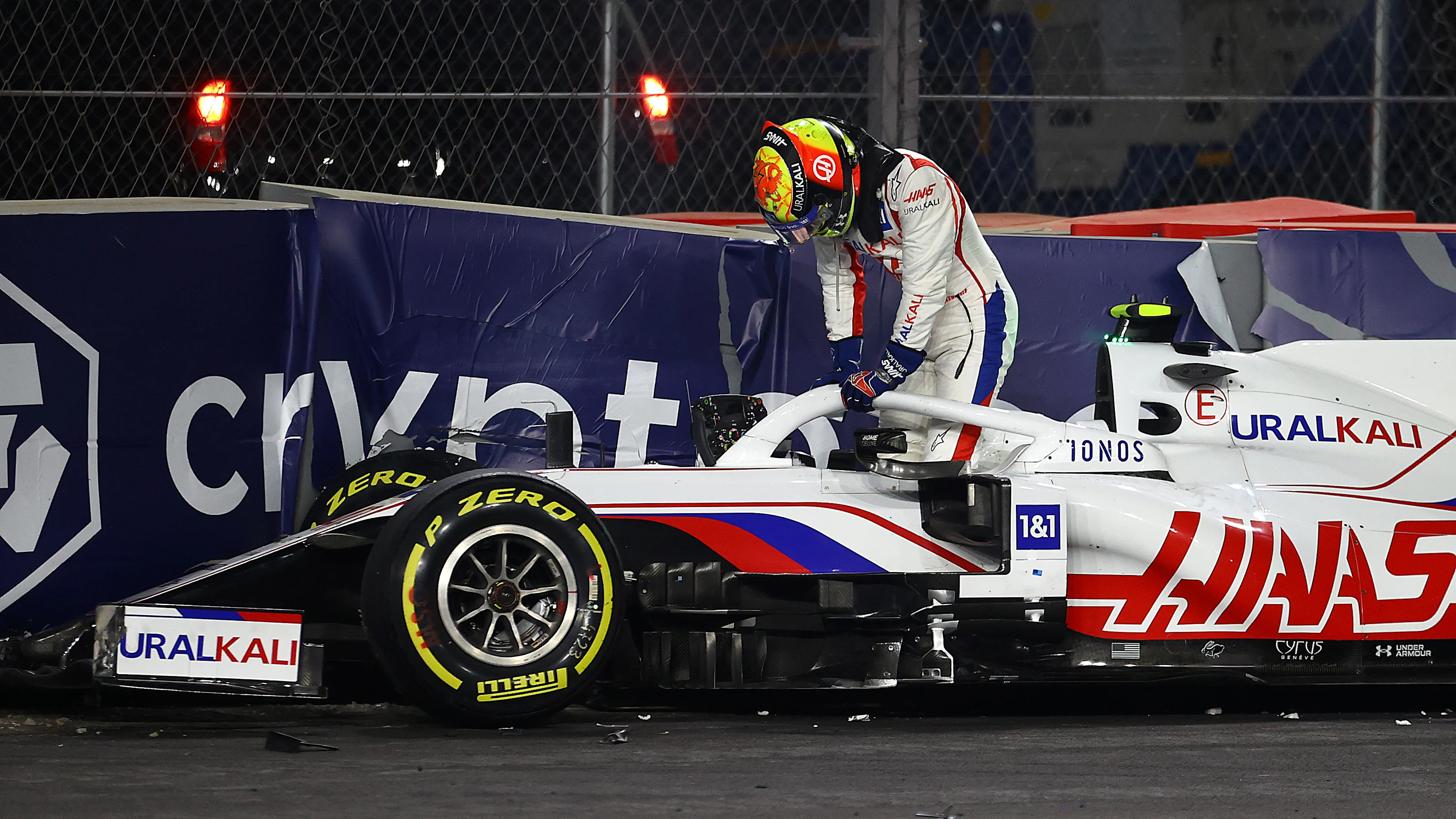 JEDDAH, SAUDI ARABIA - DECEMBER 05: Mick Schumacher of Germany driving the (47) Haas F1 Team VF-21