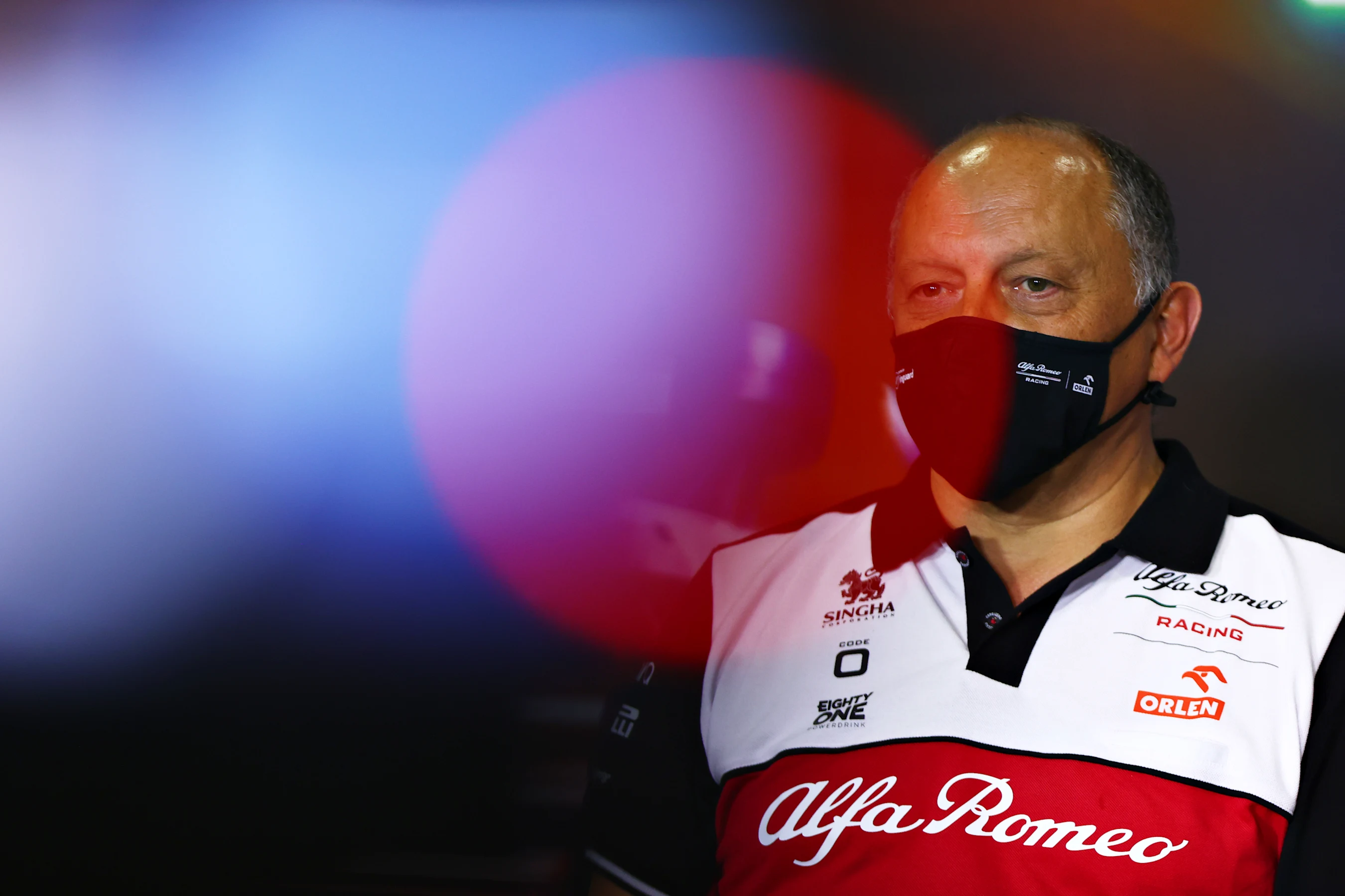 BARCELONA, SPAIN - MAY 07: Alfa Romeo Racing Team Principal Frederic Vasseur talks in the Team