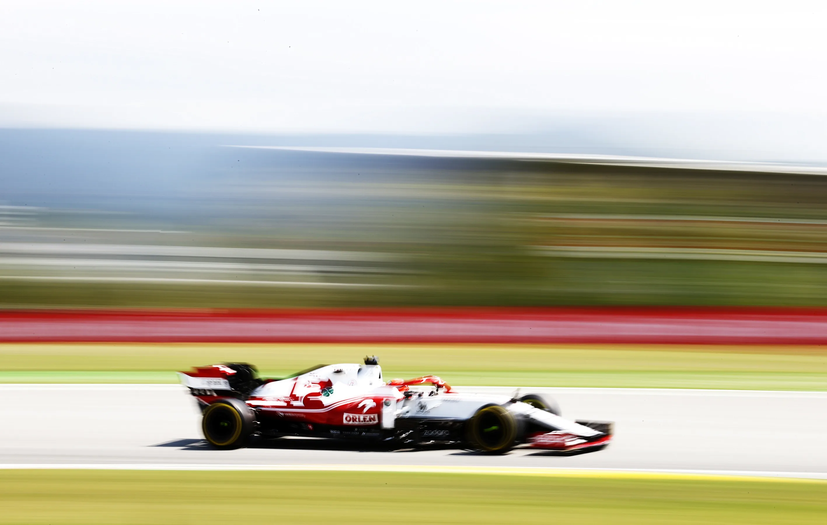 BARCELONA, SPAIN - MAY 07: Kimi Raikkonen of Finland driving the (7) Alfa Romeo Racing C41 Ferrari