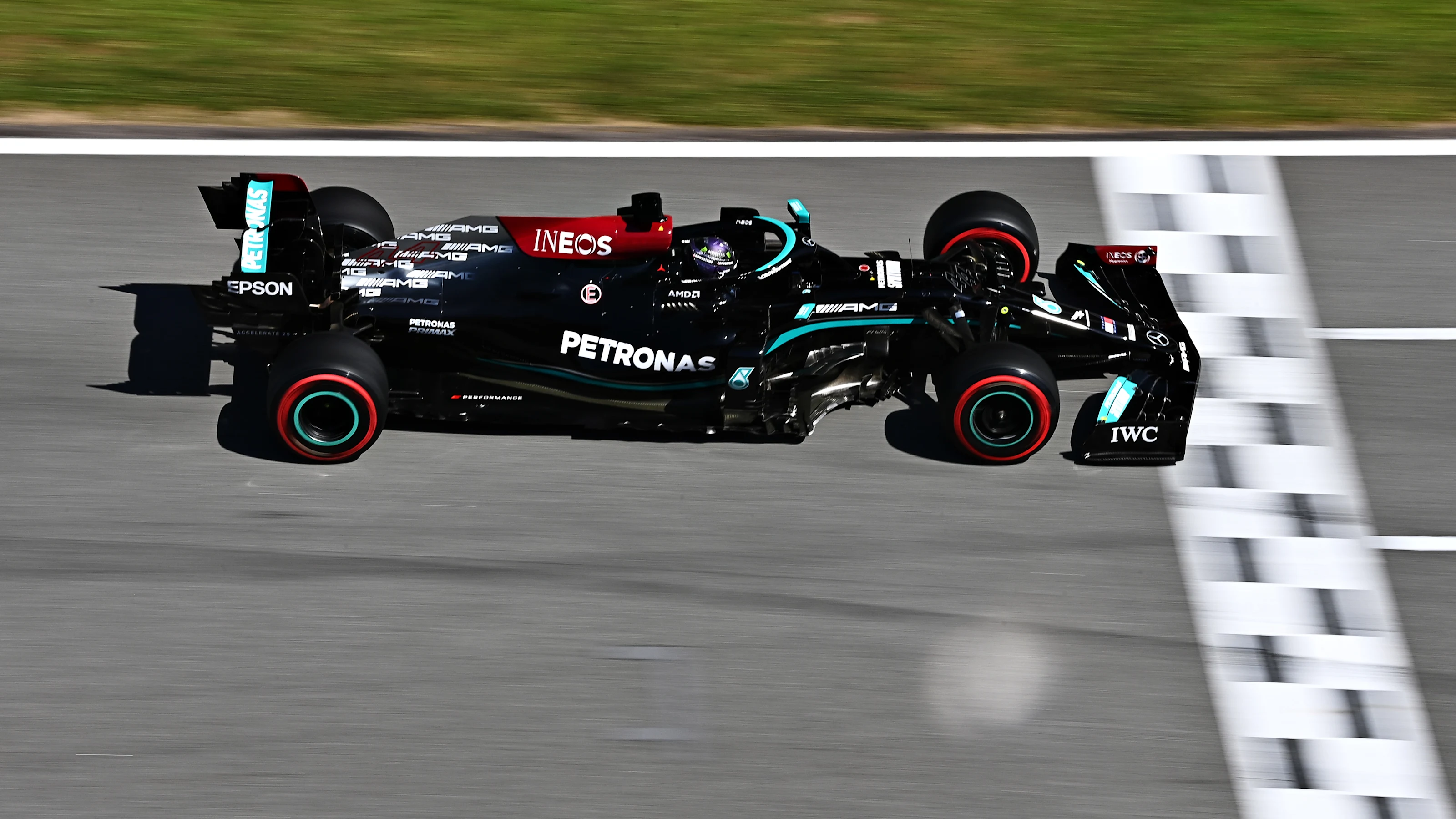 BARCELONA, SPAIN - MAY 08: Lewis Hamilton of Great Britain driving the (44) Mercedes AMG Petronas