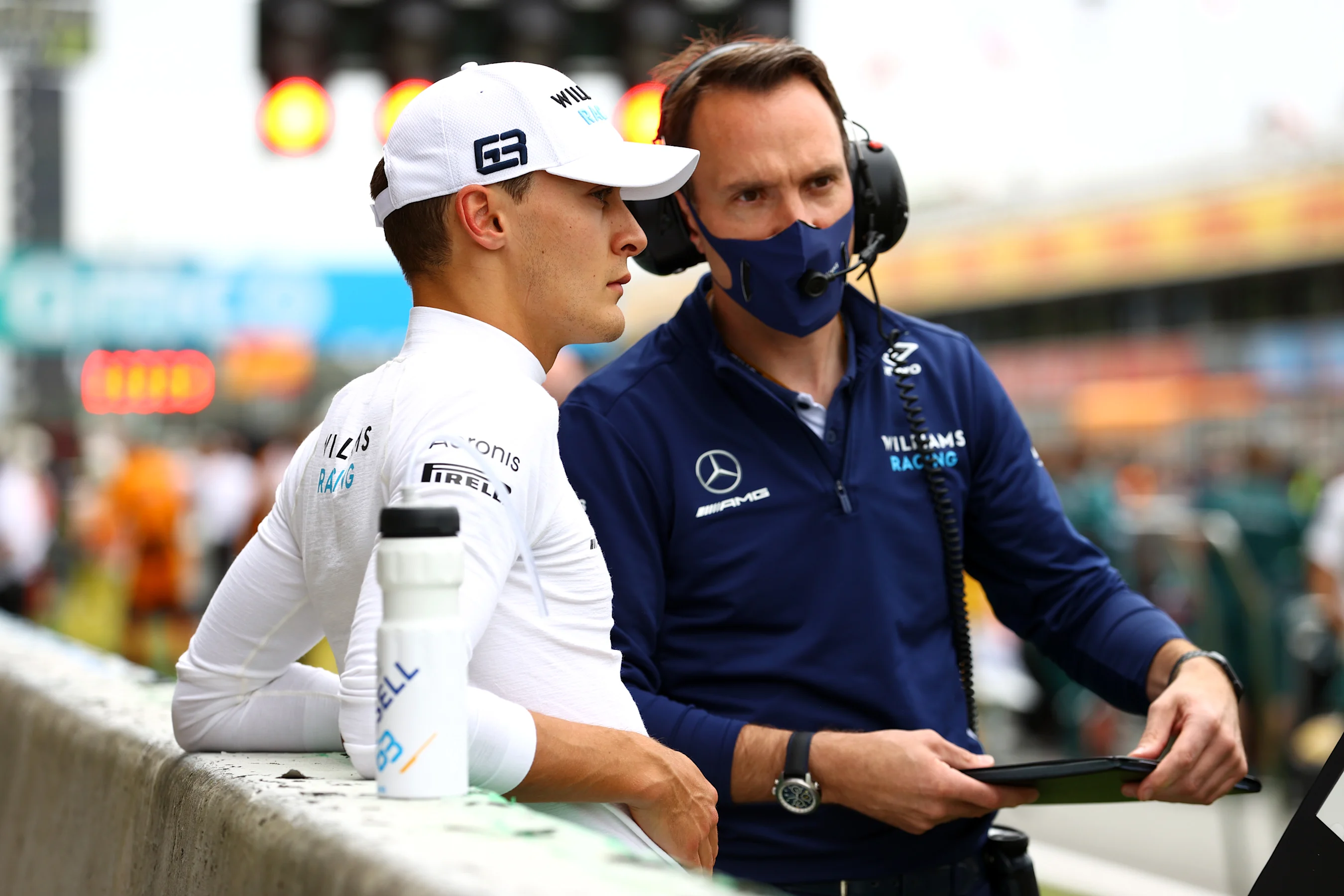 BARCELONA, SPAIN - MAY 09: George Russell of Great Britain and Williams prepares to drive on the